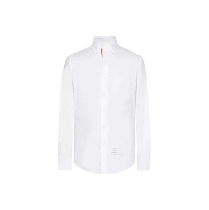 Thom Browne Thom Browne Classic Long Sleeve Shirt in White Size US S / EU 44-46 / 1 - 1 Thumbnail
