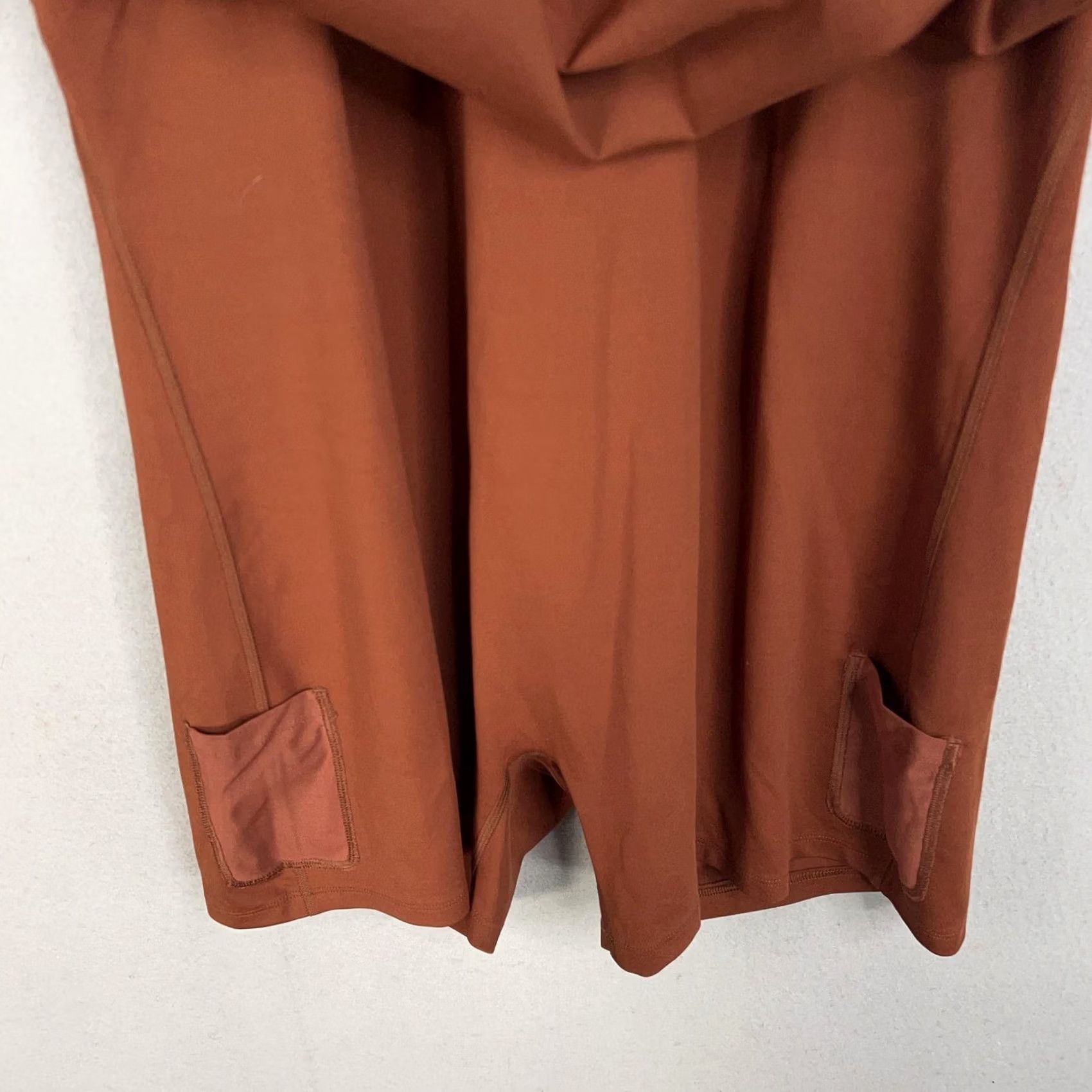 Girlfriend Collective Girlfriend Collective Dress Womens 4XL Rust Racerback Built In Shorts Pockets Sleeveless V-Neck Casual Sport Knit Jersey Polyester Spandex Size 40" / US 18 - 6 Thumbnail