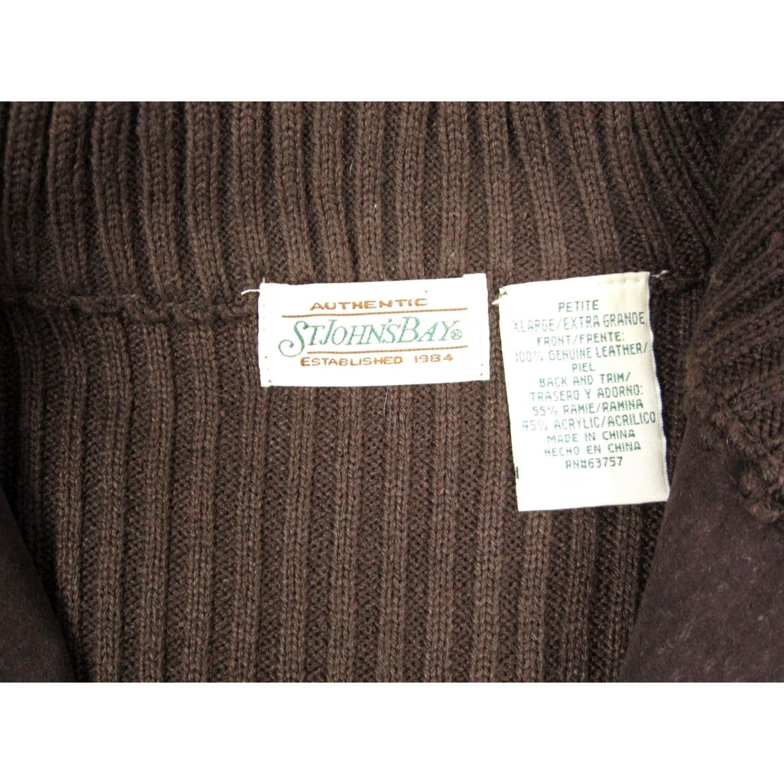 Vintage VINTAGE St Johns Bay Leather Vest Womens Petite Extra Large Brown Suede Sweater Biker Motorcycle Casual Travel Workwear Size XL / US 12-14 / IT 48-50 - 4 Thumbnail
