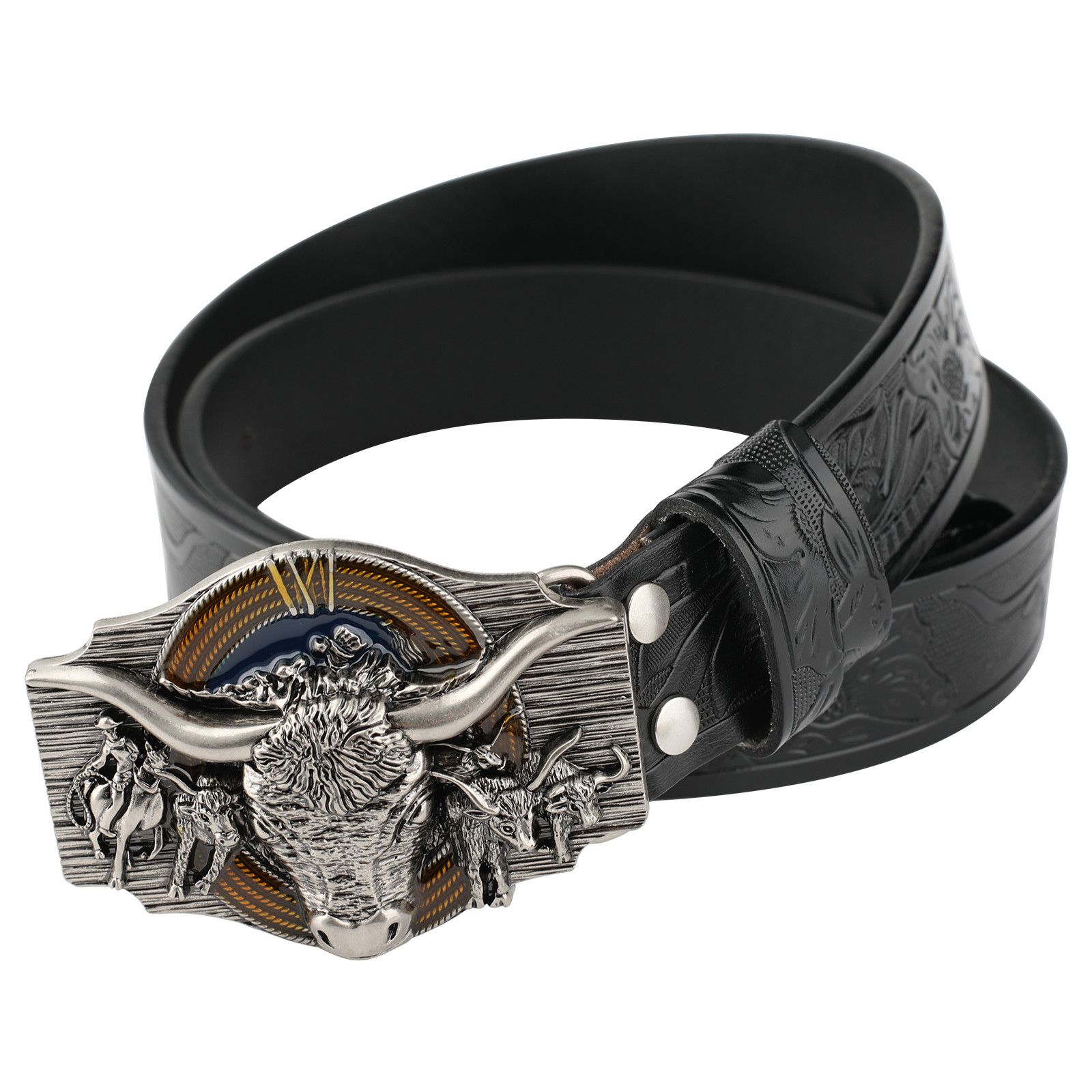 Designer Punk Vintage Belt Riveted Belts Menswear Accessories Size ONE SIZE - 2 Thumbnail