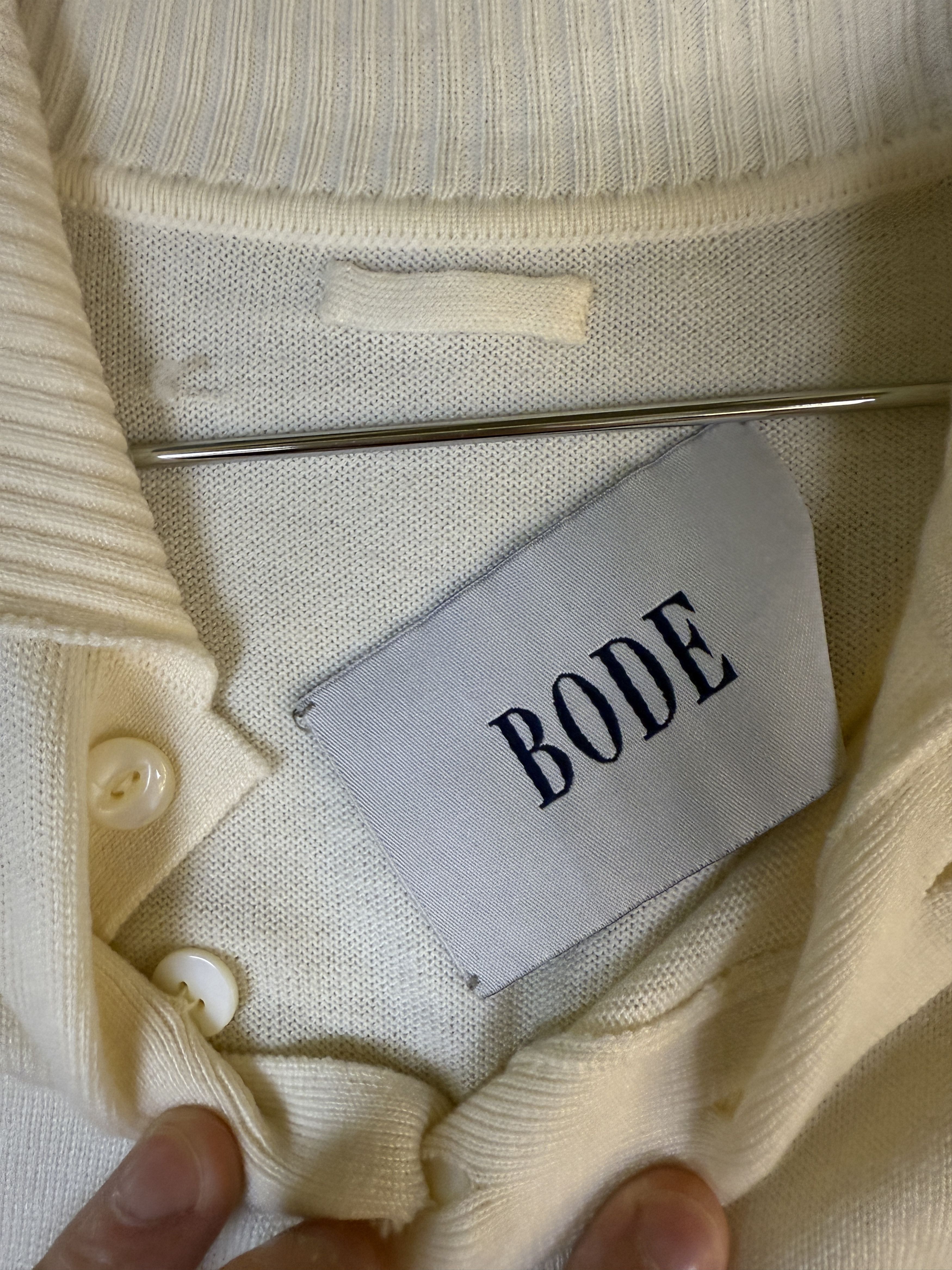 Bode $719 Bode Cycling Stripe Logo Knitted Long Sleeve Polo Size US M / EU 48-50 / 2 - 10 Thumbnail