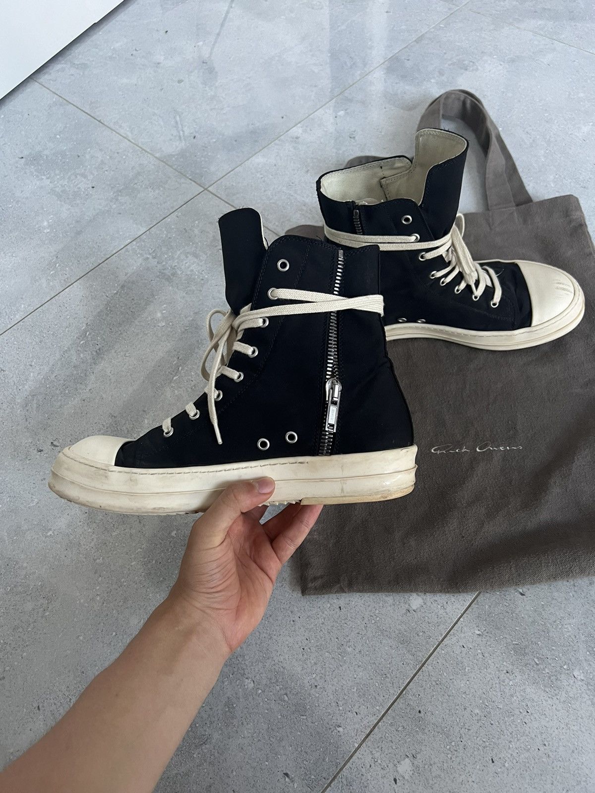 Rick Owens × Rick Owens Drkshdw Rick Owens Nylon Ramones Size US 9 / EU 42 - 3 Thumbnail