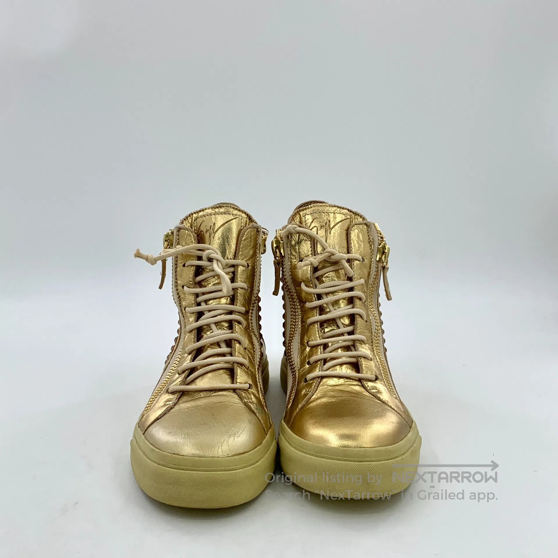 Other GIUSEPPE ZANOTTI DESIGN Golden Dual Zipper Design Stud Dec Size US 5 / EU 37 - 3 Thumbnail