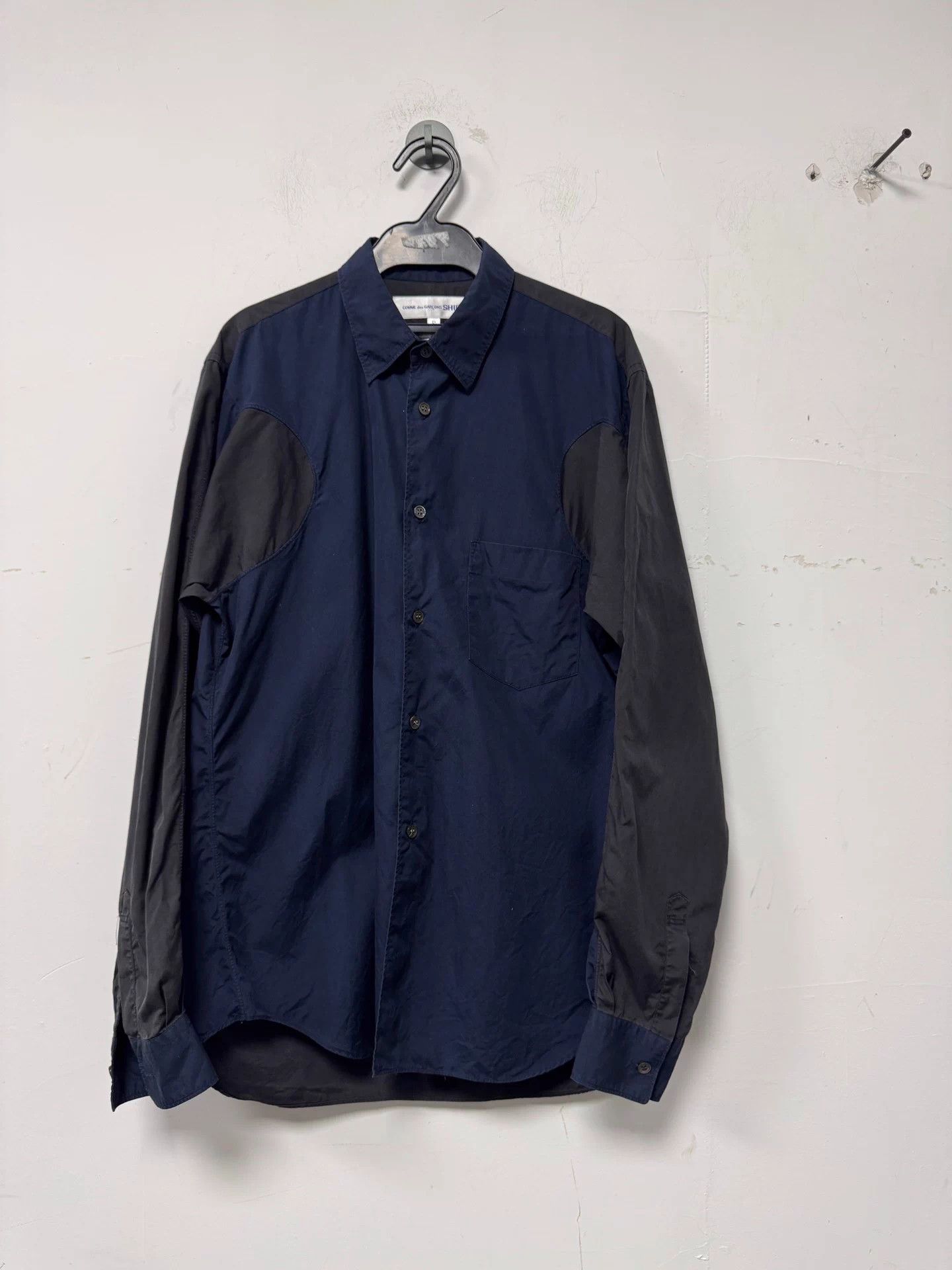 Comme des Garcons CDG Shirt colorblock LS S blue/black Size US S / EU 44-46 / 1 - 1 Thumbnail