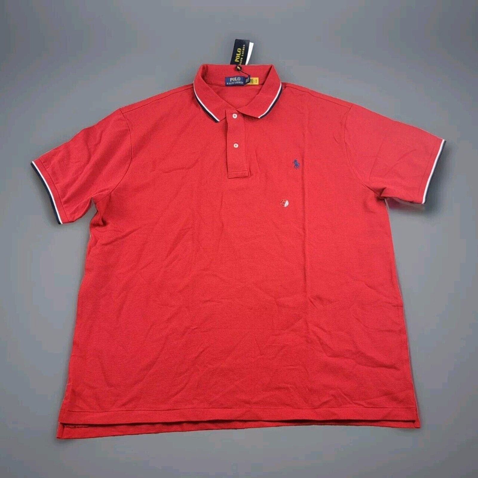 Polo Ralph Lauren Polo Ralph Lauren Tipped Collar Polo Shirt Custom Slim Fit Size US XXL / EU 58 / 5 - 1 Thumbnail