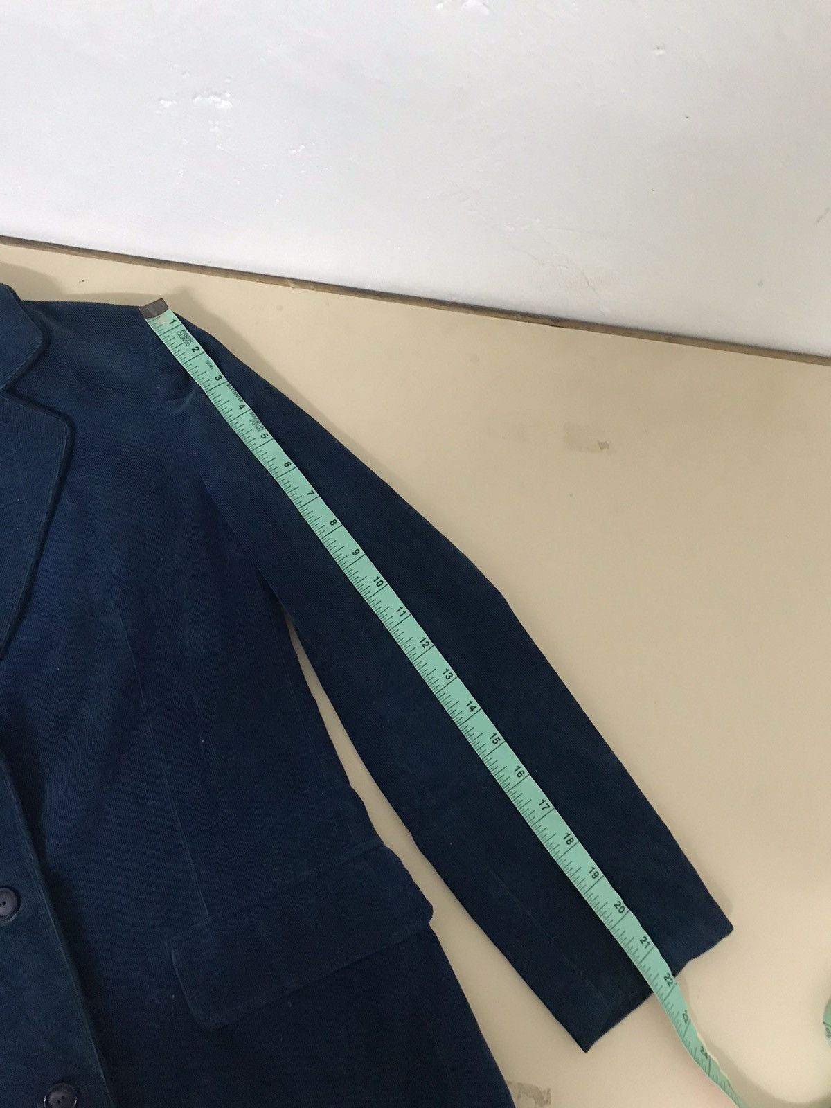 Yves Saint Laurent Vintage 90s Yves Saint Lauren Blue Velvet Blazer Size 40S - 12 Thumbnail