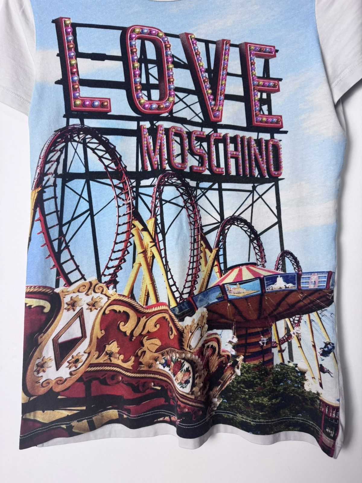 Moschino Moschino Rollercoaster Graphic Tee Y2K Style Archive 00s Size S / US 4 / IT 40 - 3 Thumbnail