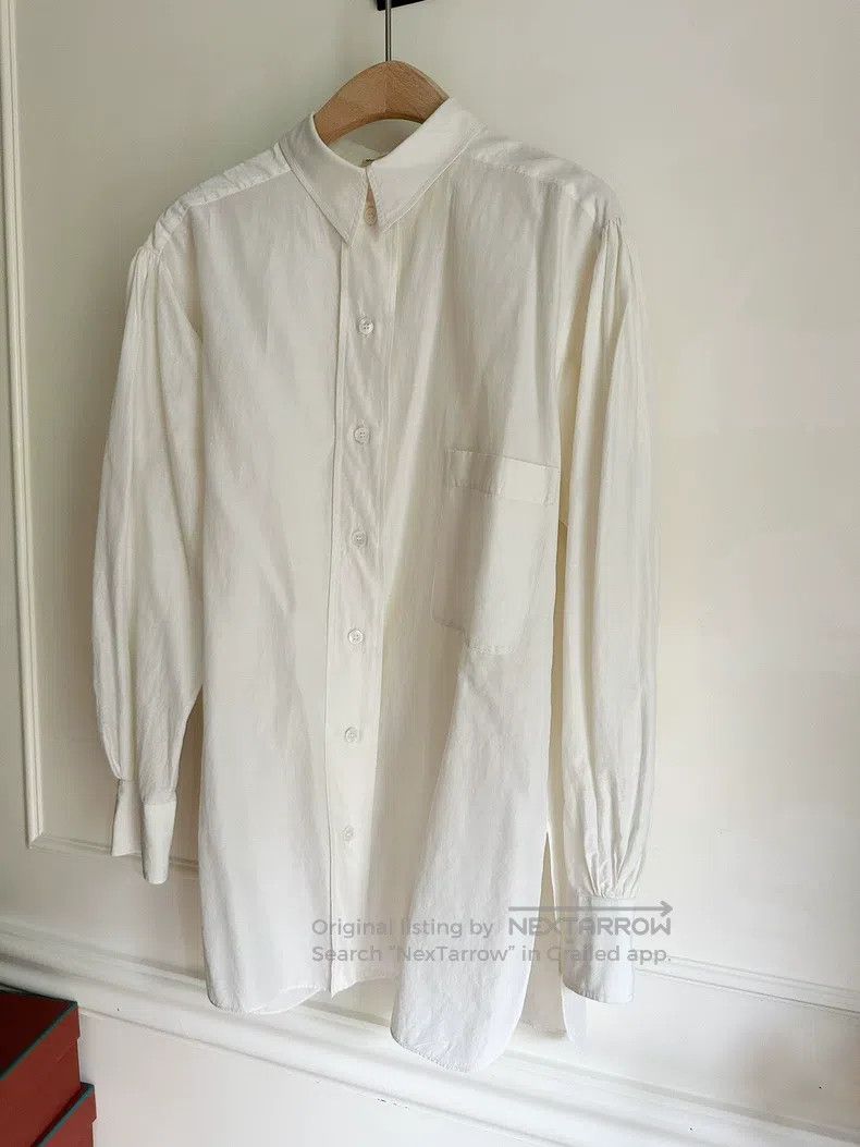 Hermes Hermes White Stand Collar Shirt Size XXS / US 00 / IT 34 - 2 Thumbnail