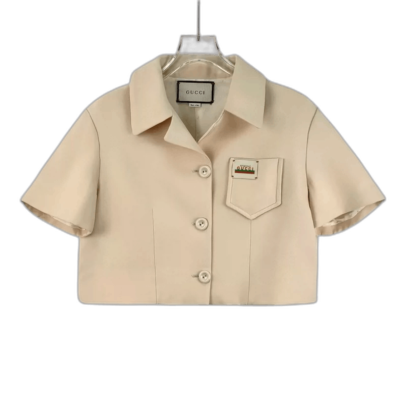 Gucci Gucci Beige Wool Short Sleeve Jacket Size XS / US 0-2 / IT 36-38 - 1 Thumbnail