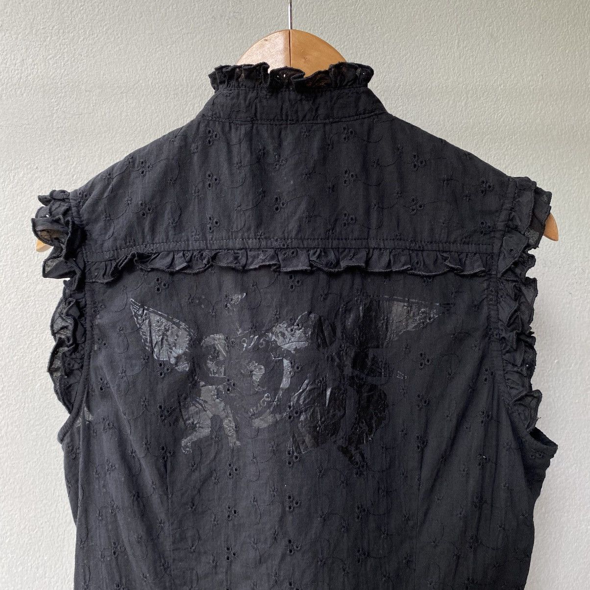Japanese Brand Parasuco Denim Legend Y2K Punk Sleeveless fitted top Size S / US 4 / IT 40 - 9 Thumbnail