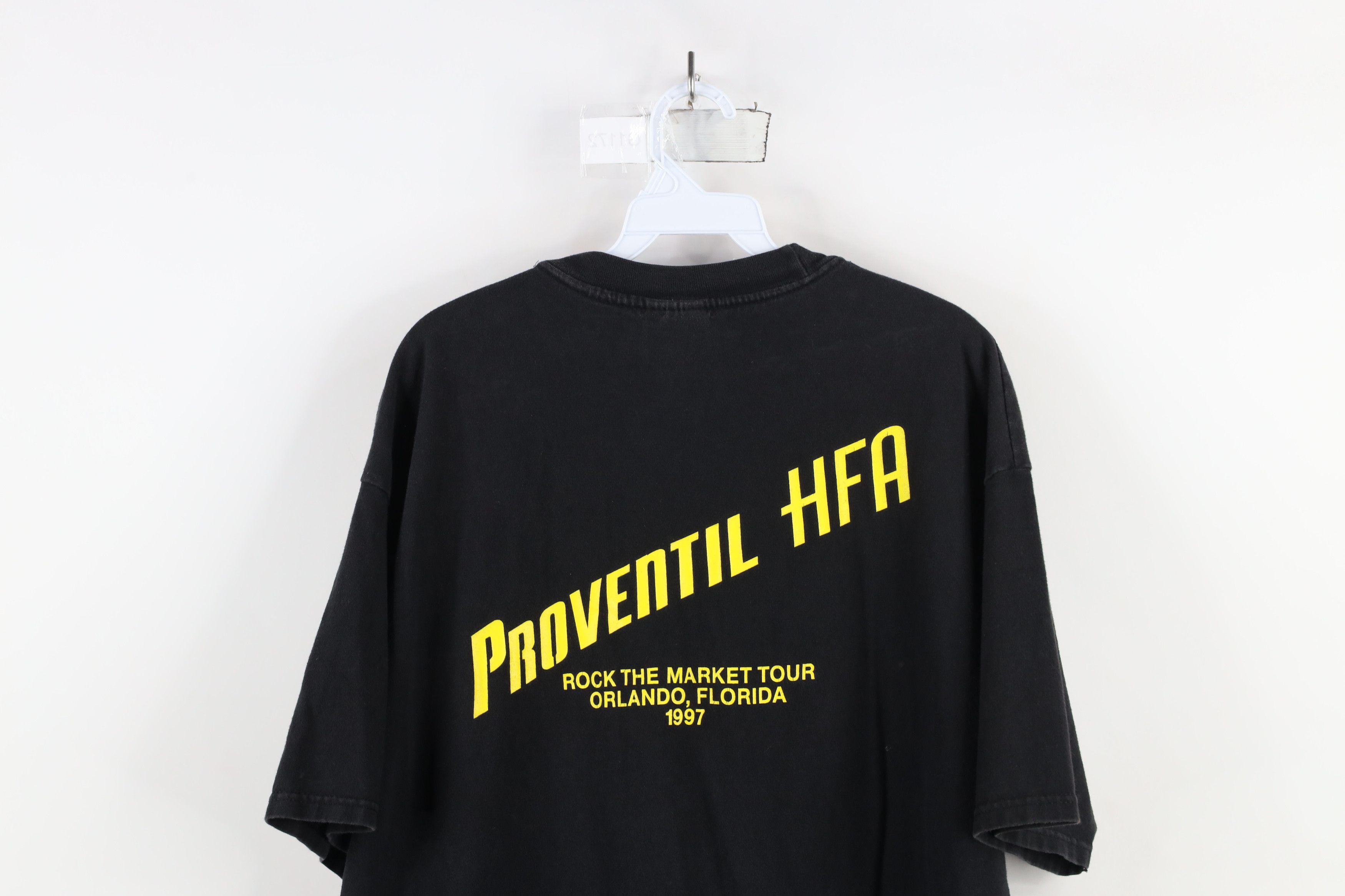 Vintage Vintage 90s 1997 Rock The Market Tour Proventil HFA T-Shirt Size US XL / EU 56 / 4 - 10 Thumbnail