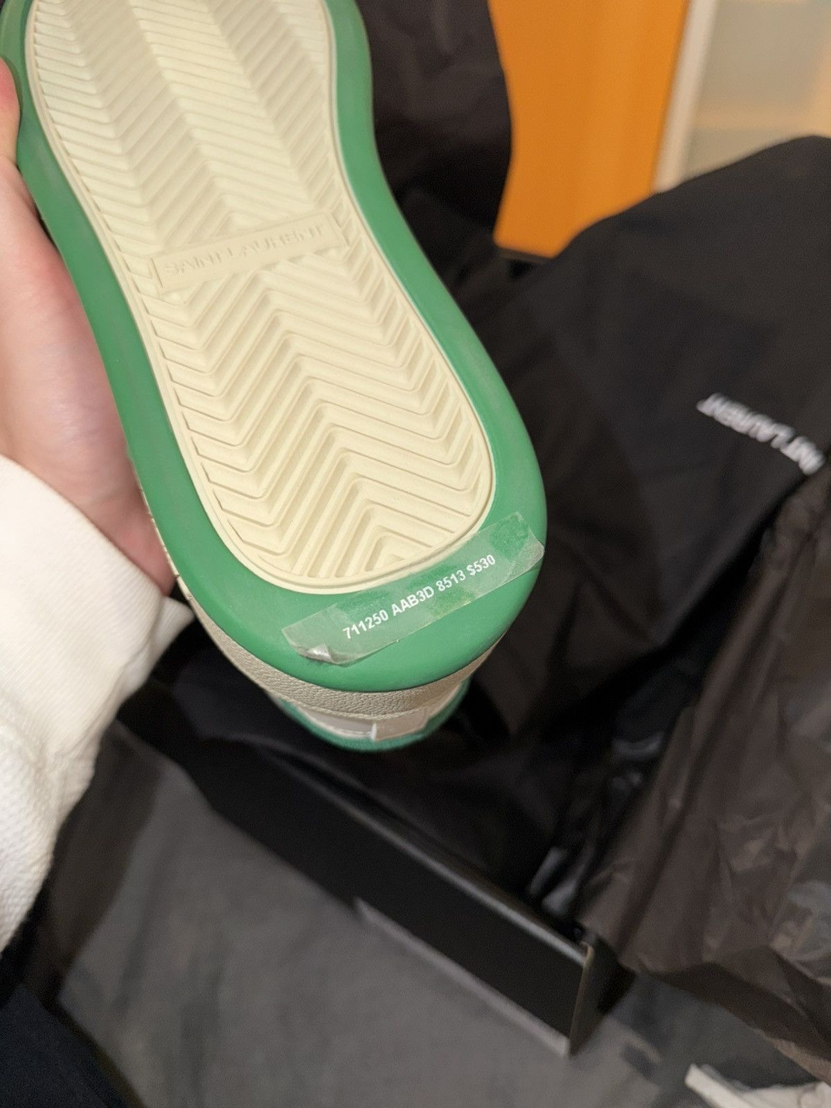 Saint Laurent Paris 🔥 Saint Laurent SL/80 Mid SneakerOff White Green Sz 42 🔥 Size US 9 / EU 42 - 8 Thumbnail