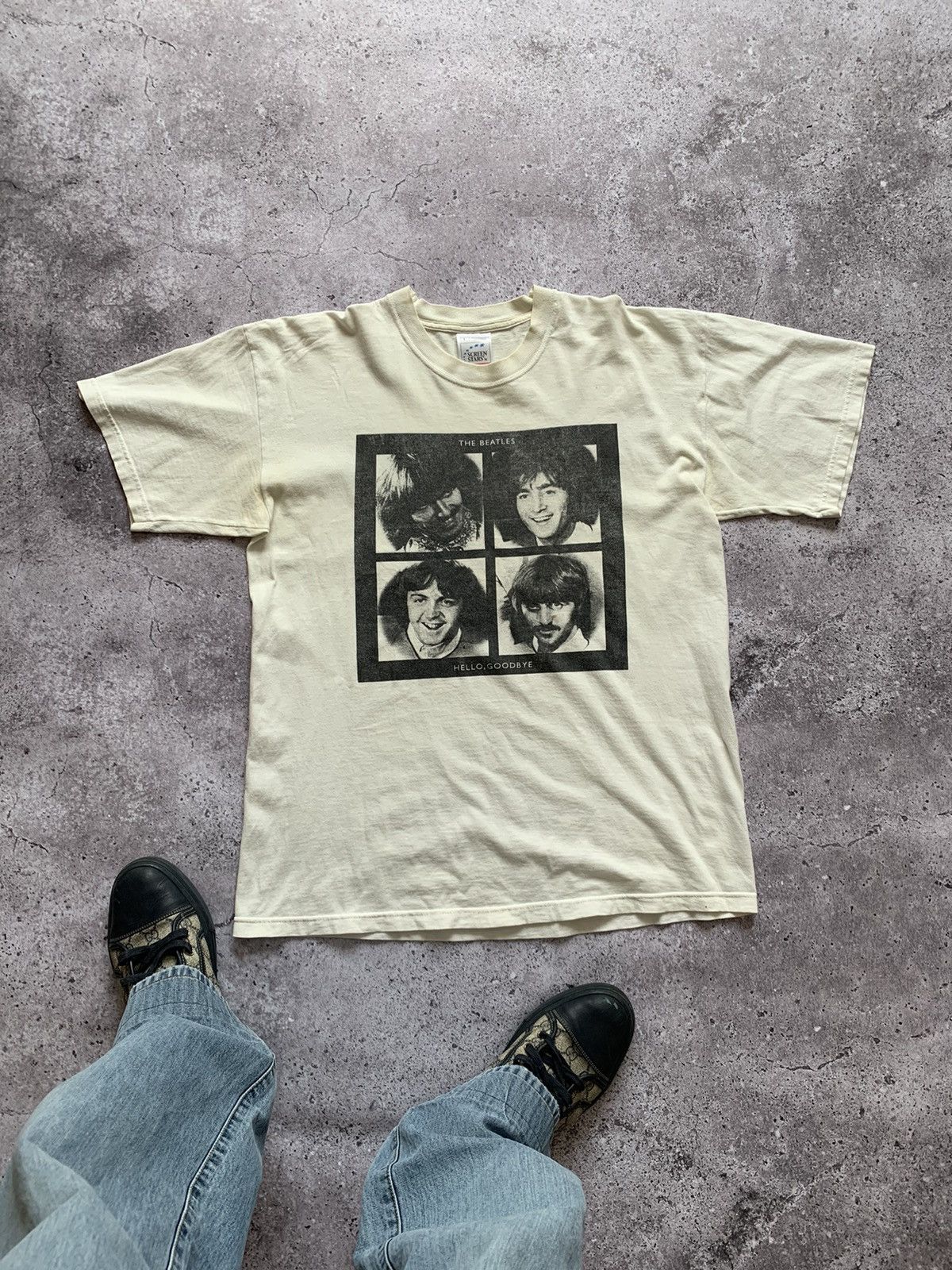 Band Tees × Vintage 🔥VINTAGE THE BEATLES 90s HELLO , GOODBYE TEE Size US L / EU 52-54 / 3 - 1 Thumbnail