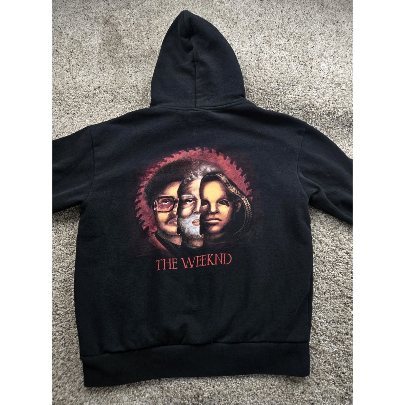 Vintage The Weeknd Nightmare Trilogy Hoodie Mens L Black Halloween Horror Nights Size US L / EU 52-54 / 3 - 2 Thumbnail
