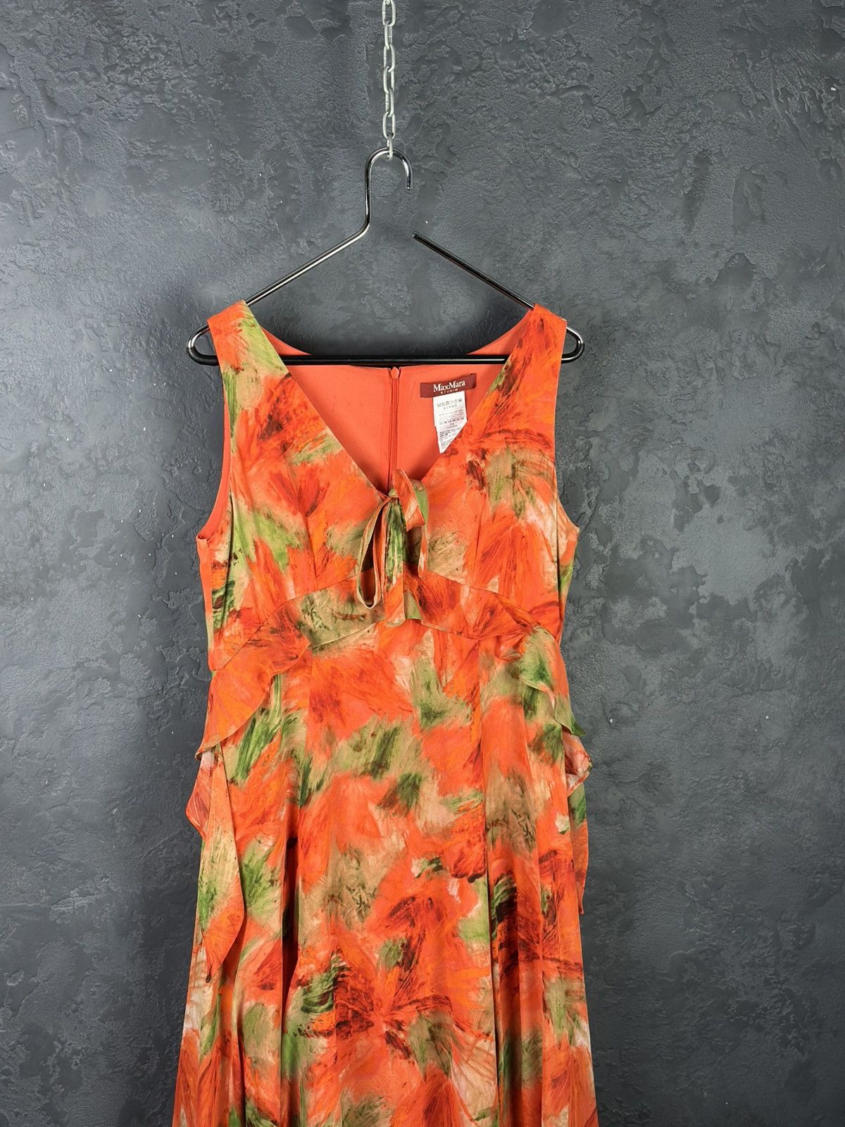 Max Mara RRP800$ Women’s Max Mara Studio Silk Midi Dress Floral Print Size XL / US 12-14 / IT 48-50 - 2 Thumbnail