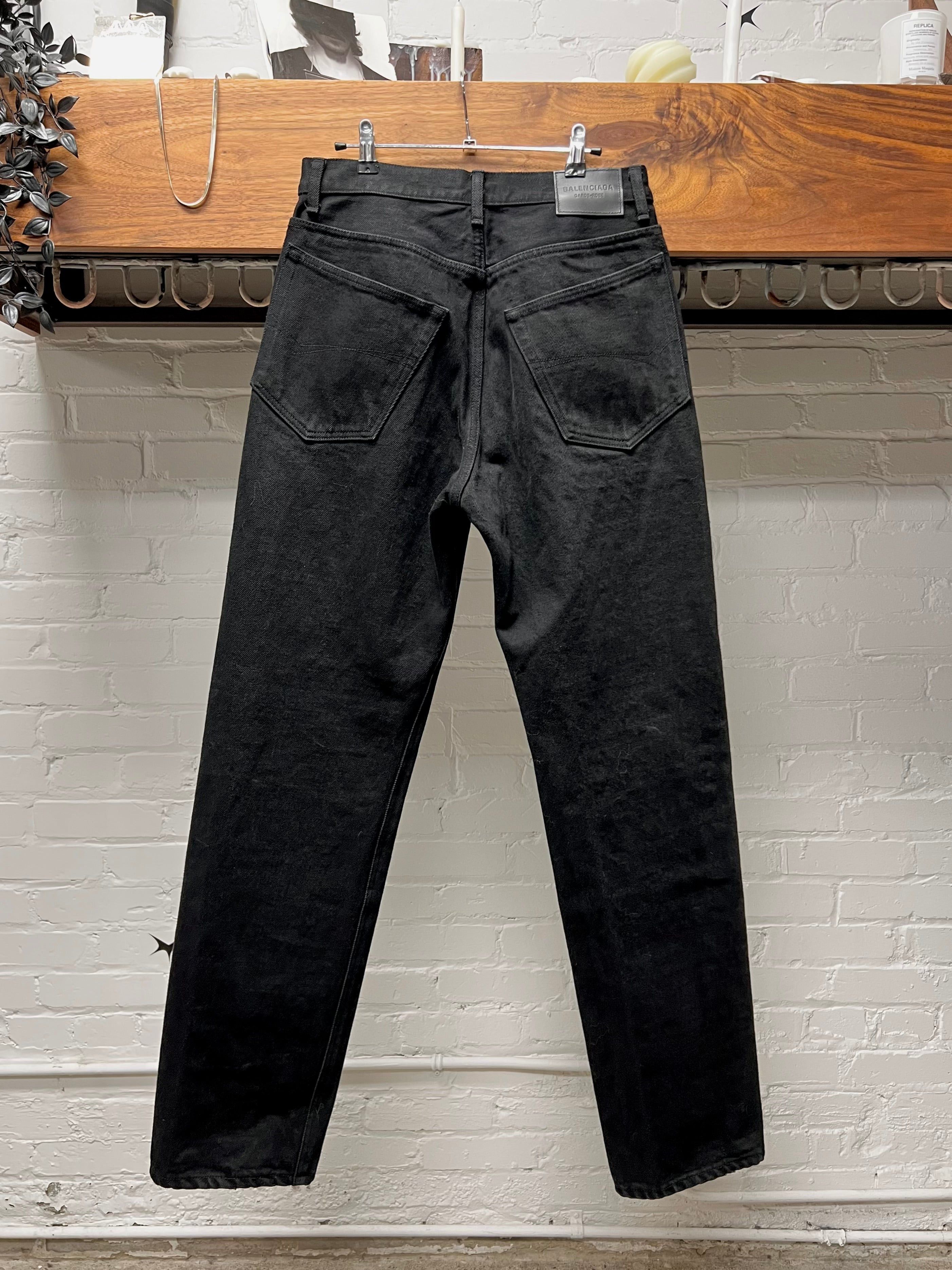 Balenciaga 2022 Balenciaga Heavyweight Black Japanese 16oz Denim Size US 32 / EU 48 - 3 Thumbnail