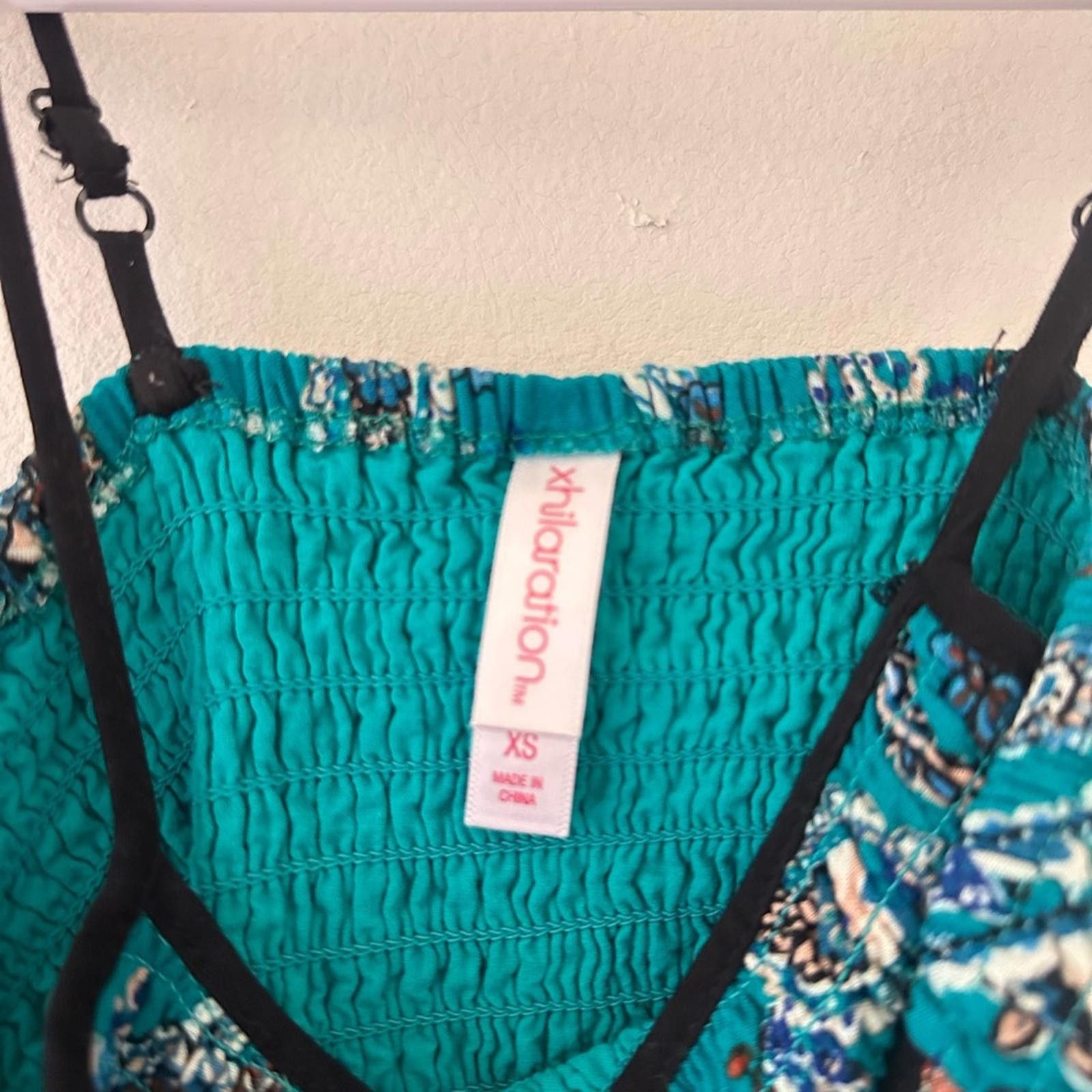 Designer Xhilaration Blue Sleeveless Fitted Crop Camisole Size XS / US 0-2 / IT 36-38 - 2 Thumbnail