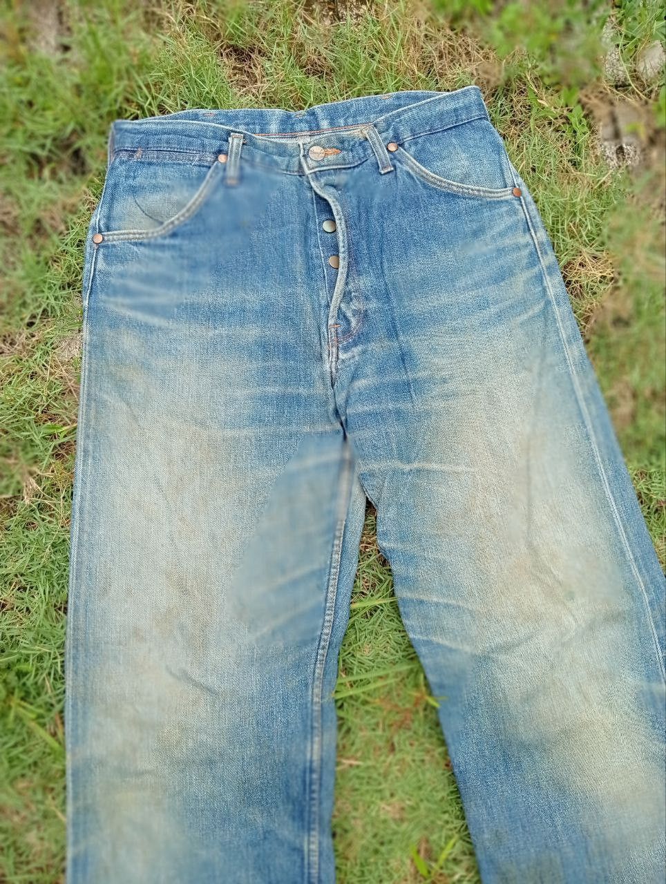 Wrangler VTG WRANGLER BLUE BELL BUTTON FLY WESTERN CUT JEANS Size US 32 / EU 48 - 4 Thumbnail