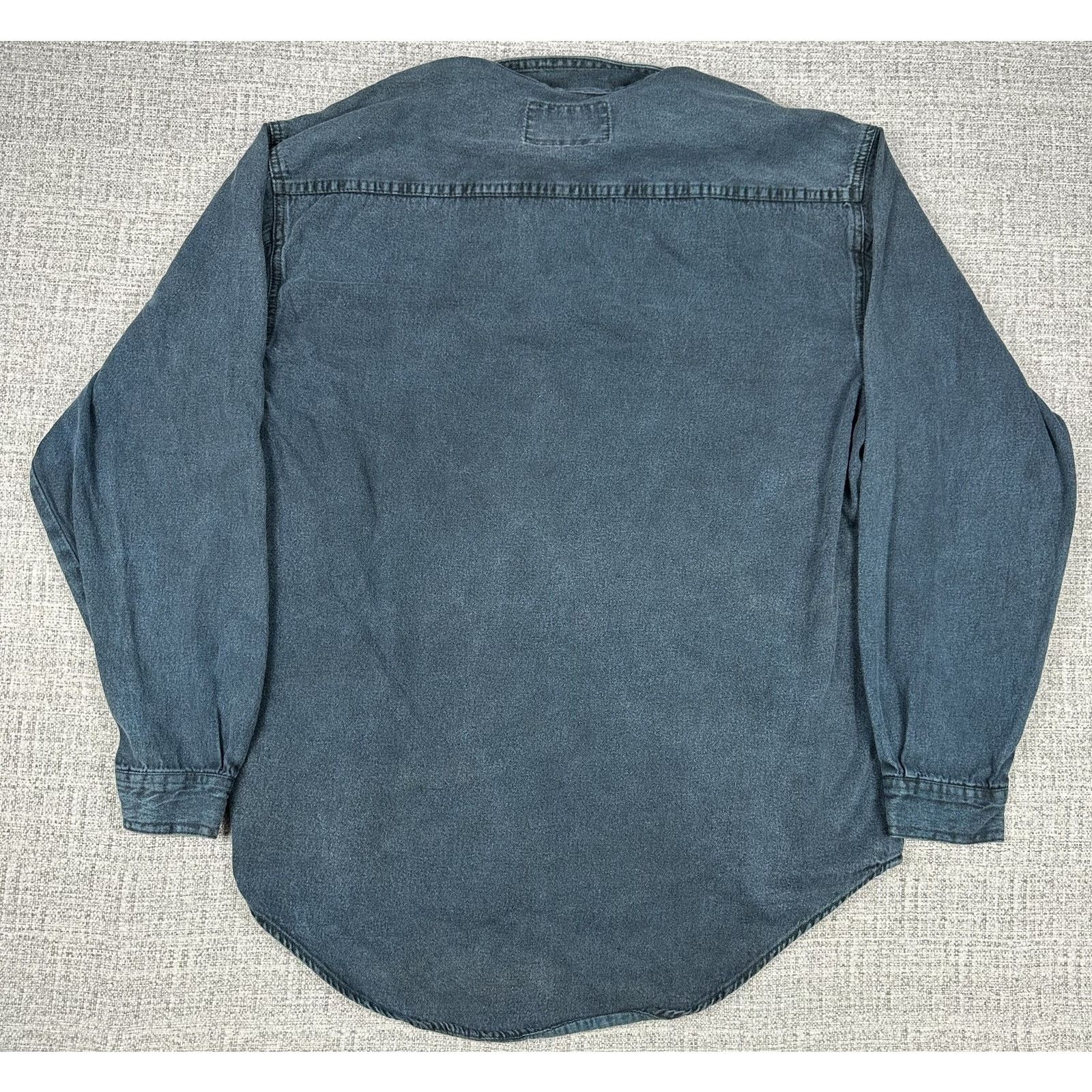 The Unbranded Brand Attrak Shirt Mens Medium Denim Long Sleeve Button Up Pocket Size US M / EU 48-50 / 2 - 7 Thumbnail