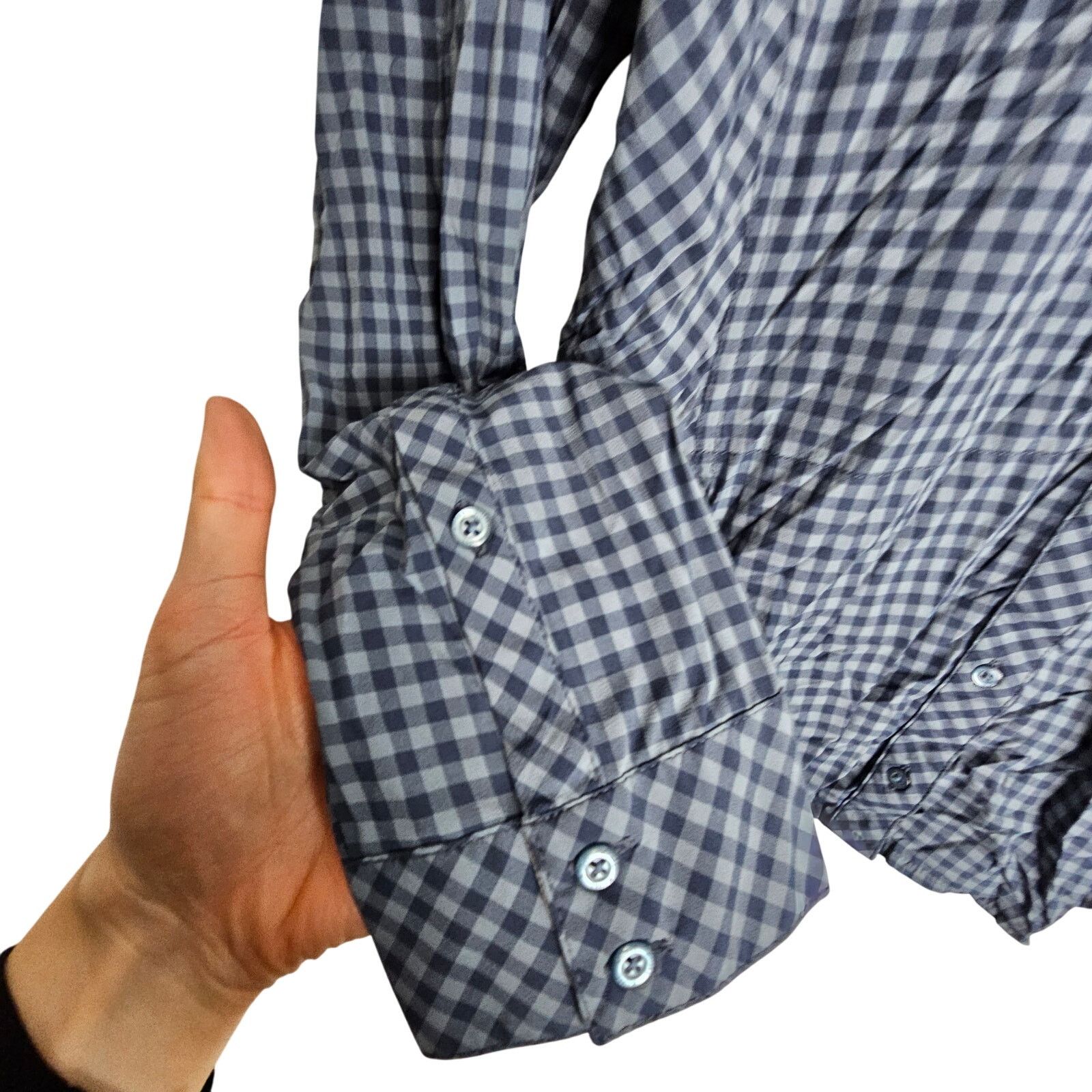 Kuhl Kuhl Shirt Blue Checker Shirt Button Front XL Zip Pocket Size US XL / EU 56 / 4 - 4 Thumbnail