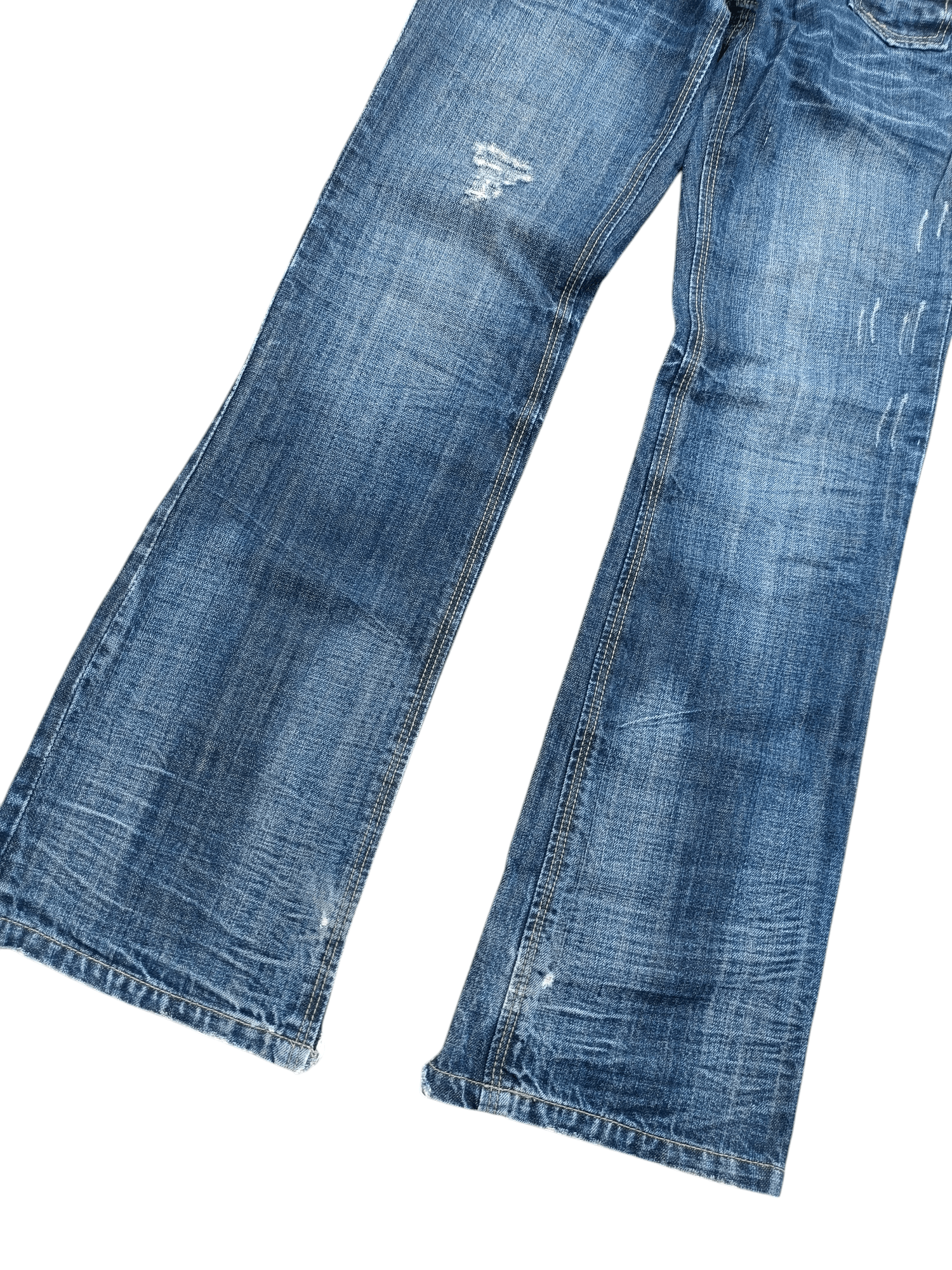 If Six Was Nine × Japanese Brand × Le Grande Bleu (L.G.B.) FLARED Distressed Japanese Brand RUSS-K Bootcut Denim Size US 30 / EU 46 - 3 Thumbnail