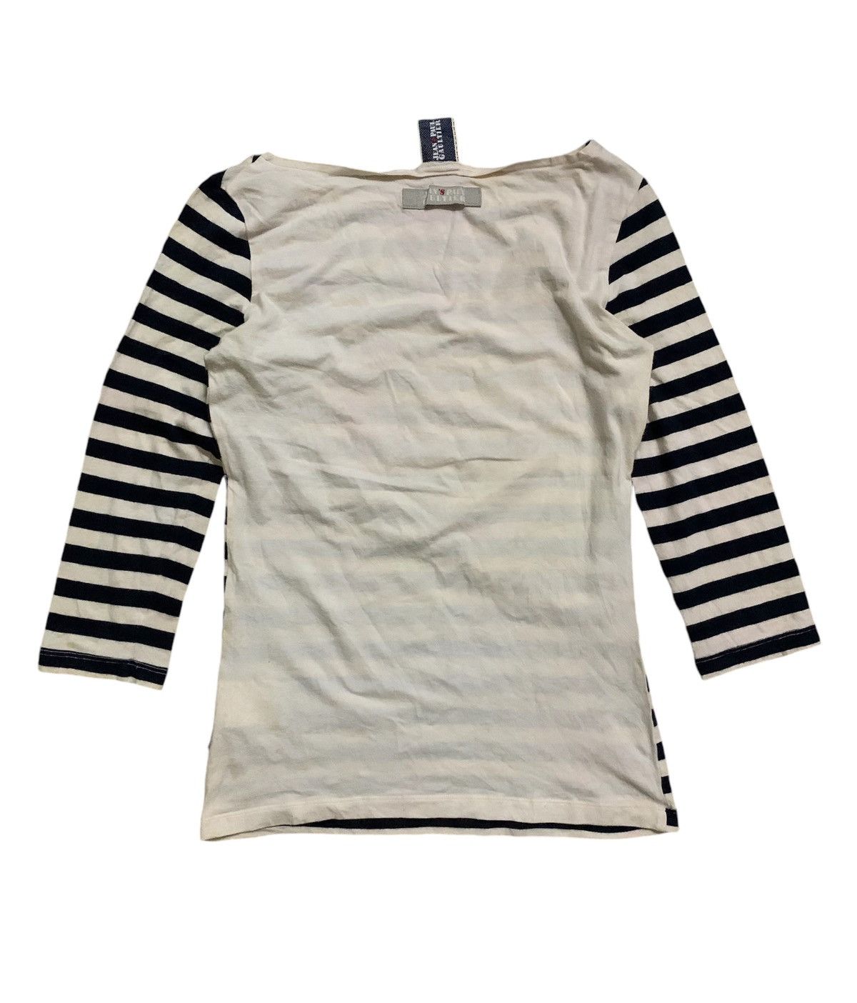 Jean Paul Gaultier 💥Final Drop💥Jean Paul Gaultier Navy Stripe Shirt Size XXS / US 00 / IT 34 - 3 Thumbnail