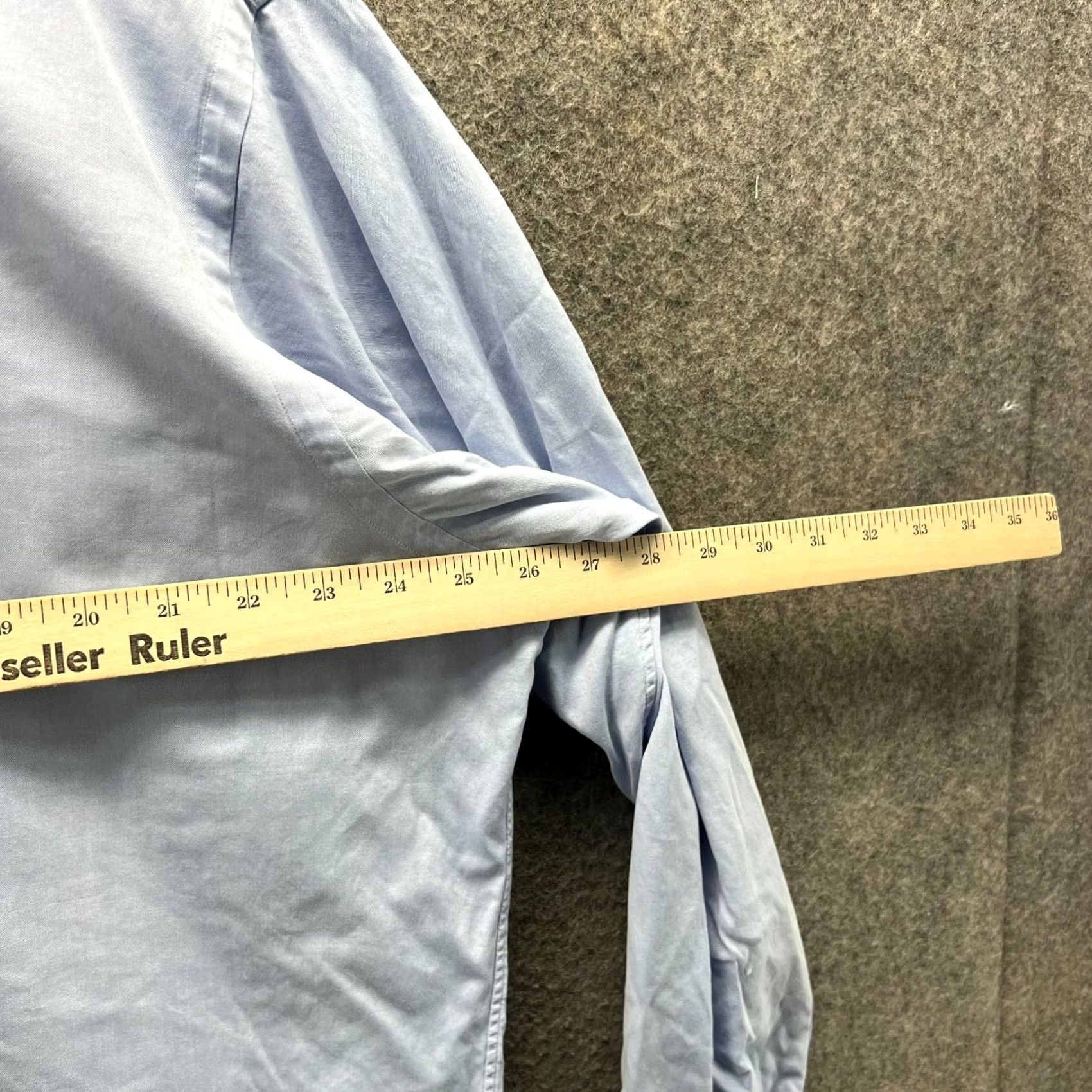 Polo Ralph Lauren Vintage Polo Ralph Lauren Shirt Men 16.5 Blue Button-Down OCBD Preppy Yarmouth OCBD Shirt Mens Blue 52in Chest Button-Up Regular Size US XL / EU 56 / 4 - 3 Thumbnail
