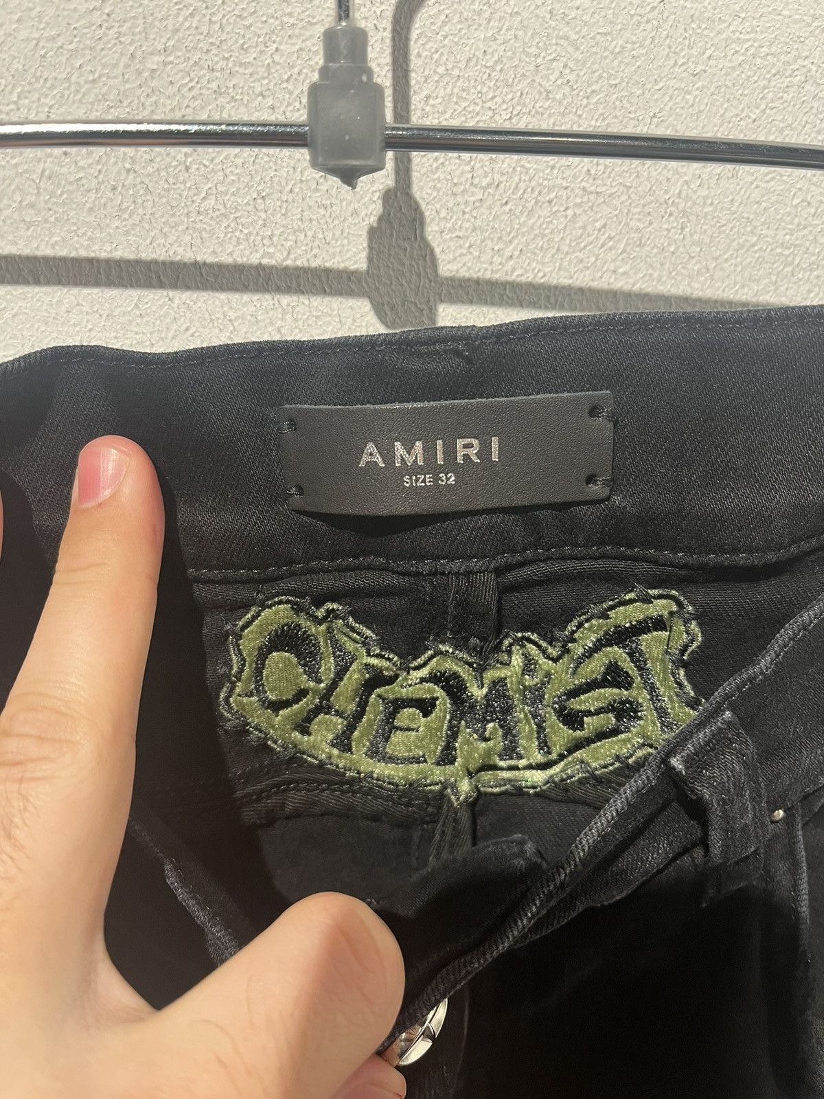 Amiri AMIRI CHEMIST RARE BLACK CAMO LEATHER STARS DENIM Size US 32 / EU 48 - 6 Thumbnail
