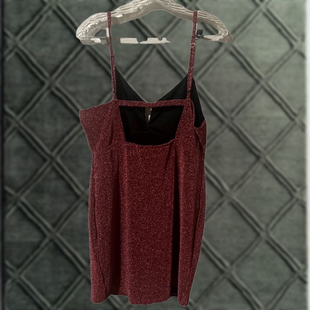 Vintage Wild Fable Mini Dress Shirt Sleeveless Pink XL Juniors Womens V-Neck Adjustable Straps Party Cocktail Wedding Summer Spring Fall Winter NWT Size XL / US 12-14 / IT 48-50 - 1 Thumbnail