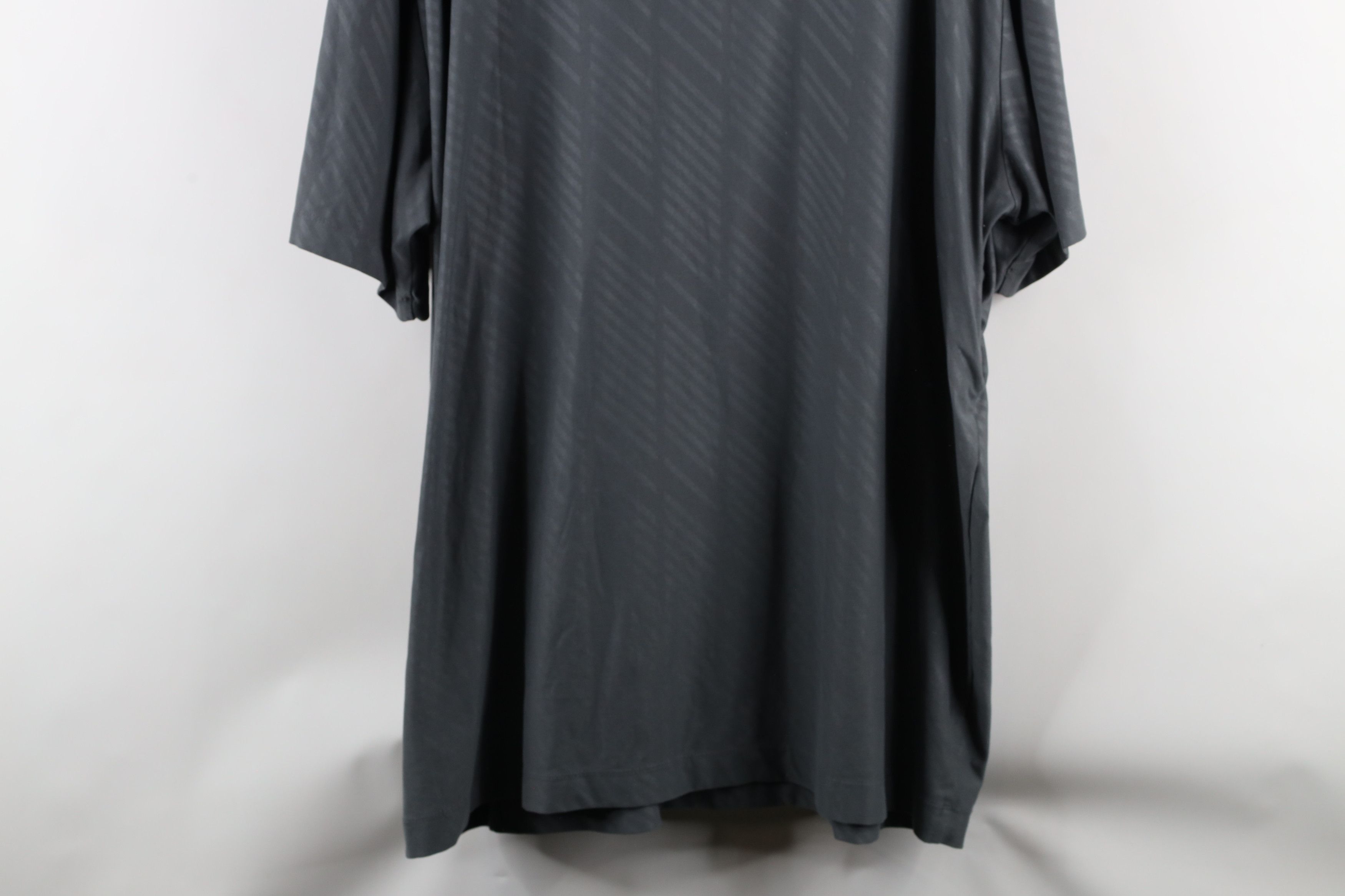Nike × Vintage Nike Golf of Toledo Crest Striped Collared Polo Shirt Gray Size US XXL / EU 58 / 5 - 11 Thumbnail