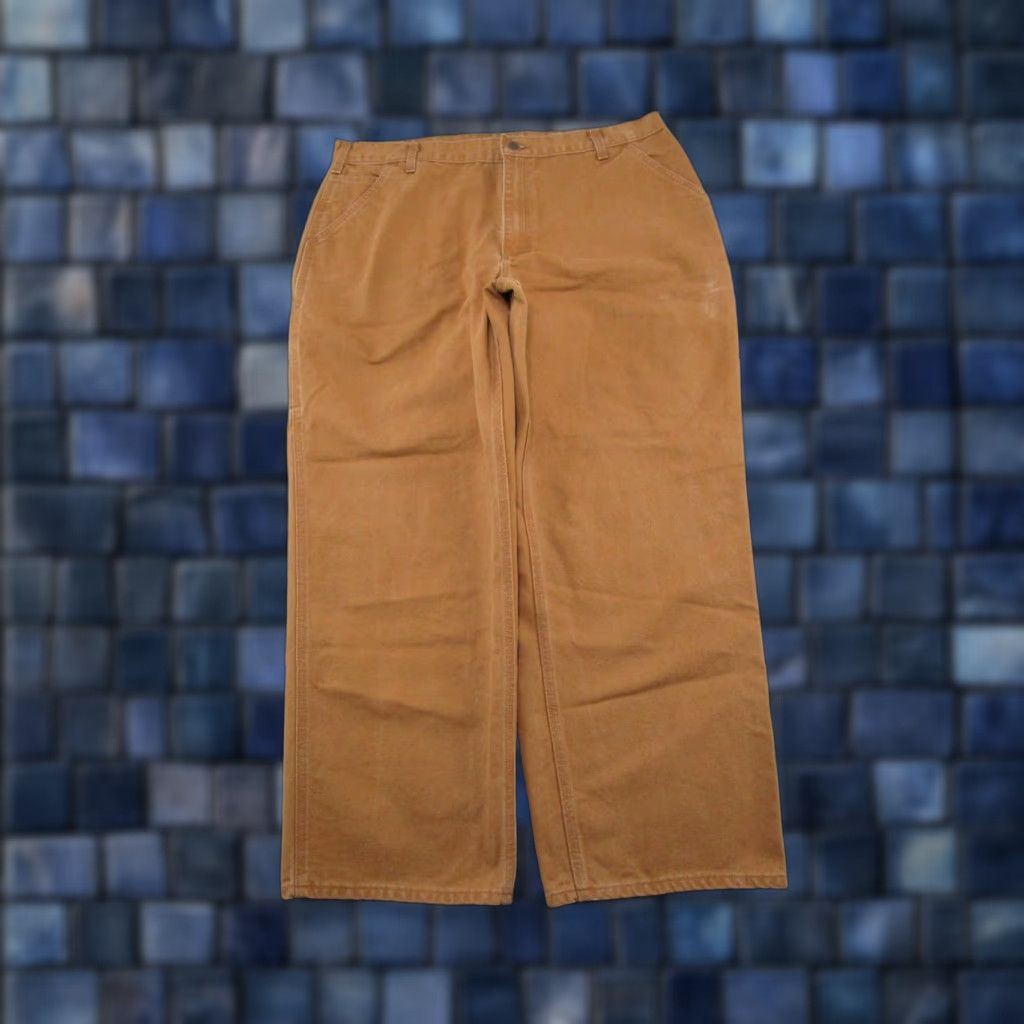 Carhartt VINTAGE Carhartt Work Dungaree Pants Brown Men’s 40x30 Canvas 5-Pocket Carpenter Logo 90s Grunge USA Mens Size US 40 / EU 56 - 1 Thumbnail