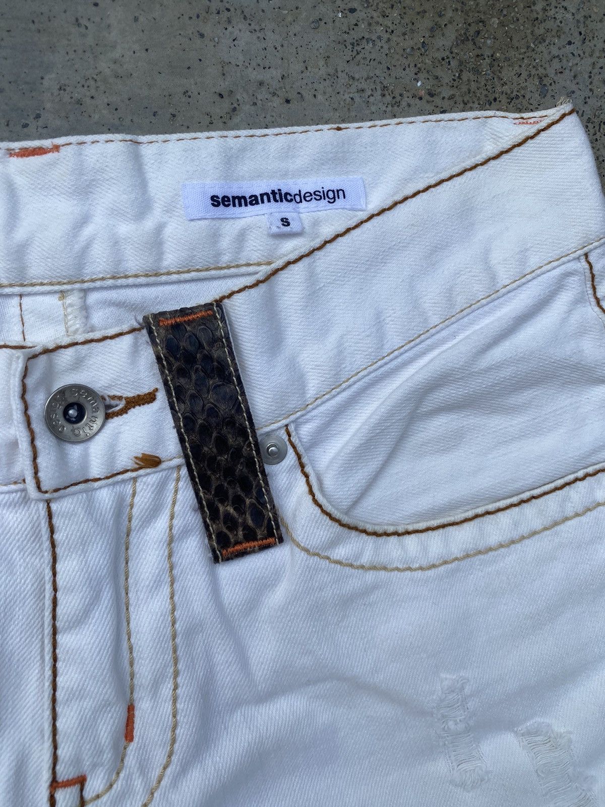 Vintage VINTAGE SEMANTIC DESIGN SPIRAL FLARE DISTRESSED TORNADO RAVE Size US 28 / EU 44 - 4 Thumbnail