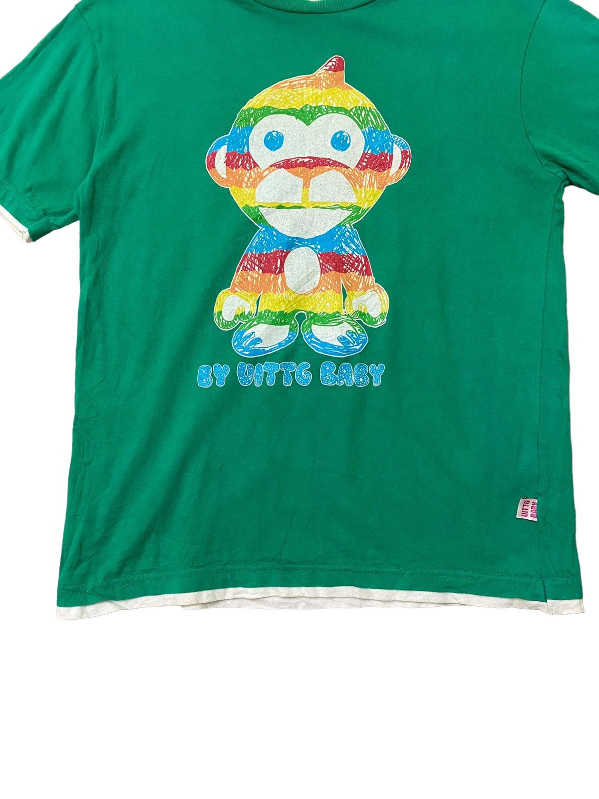 Japanese Brand Offer Uittg Baby Rainbow Monkey Multicolour Print Tee Size US S / EU 44-46 / 1 - 6 Thumbnail