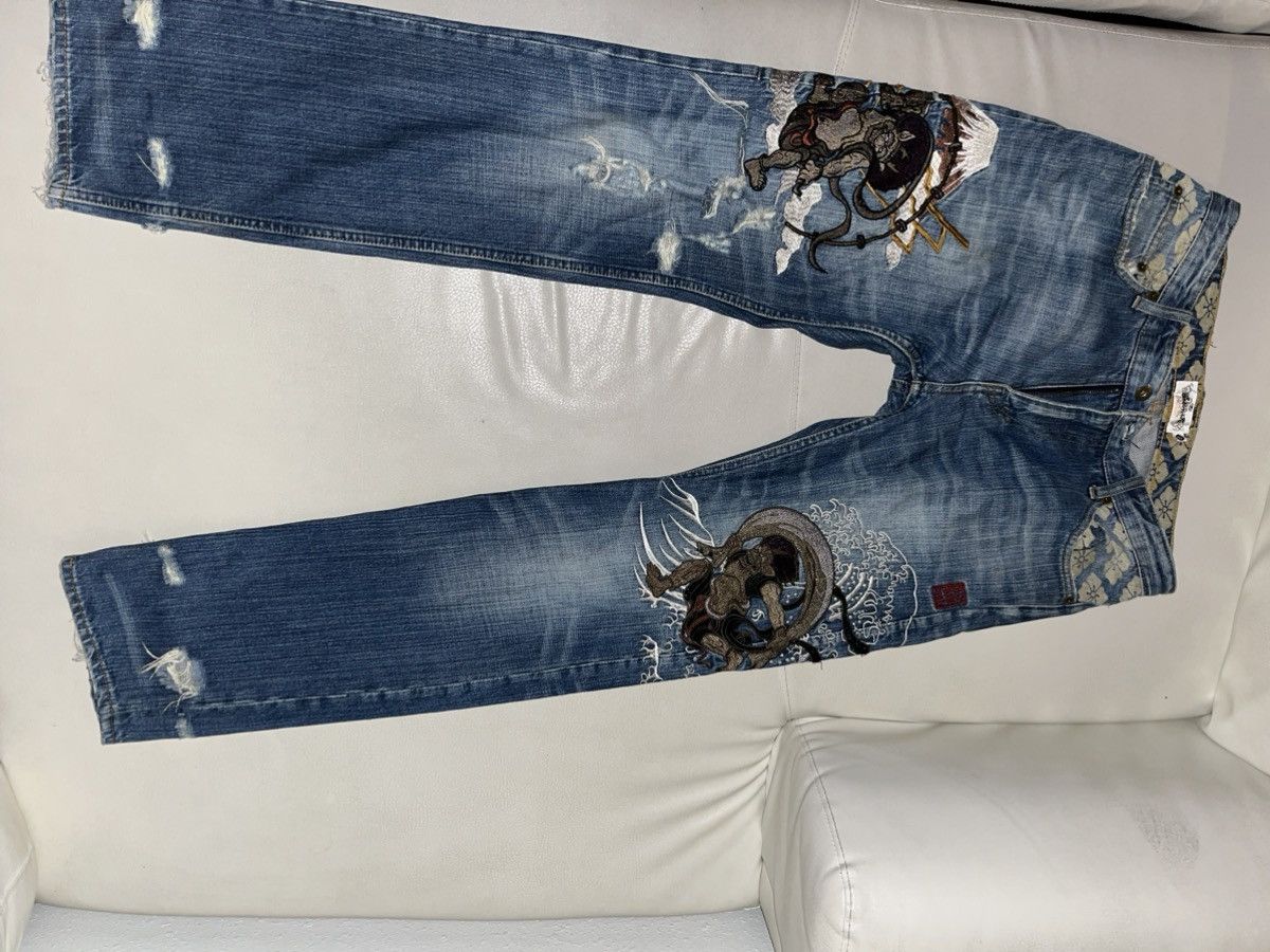 Japanese Brand Karakuri tamashii God Jeans sz 32 Size US 32 / EU 48 - 1 Thumbnail