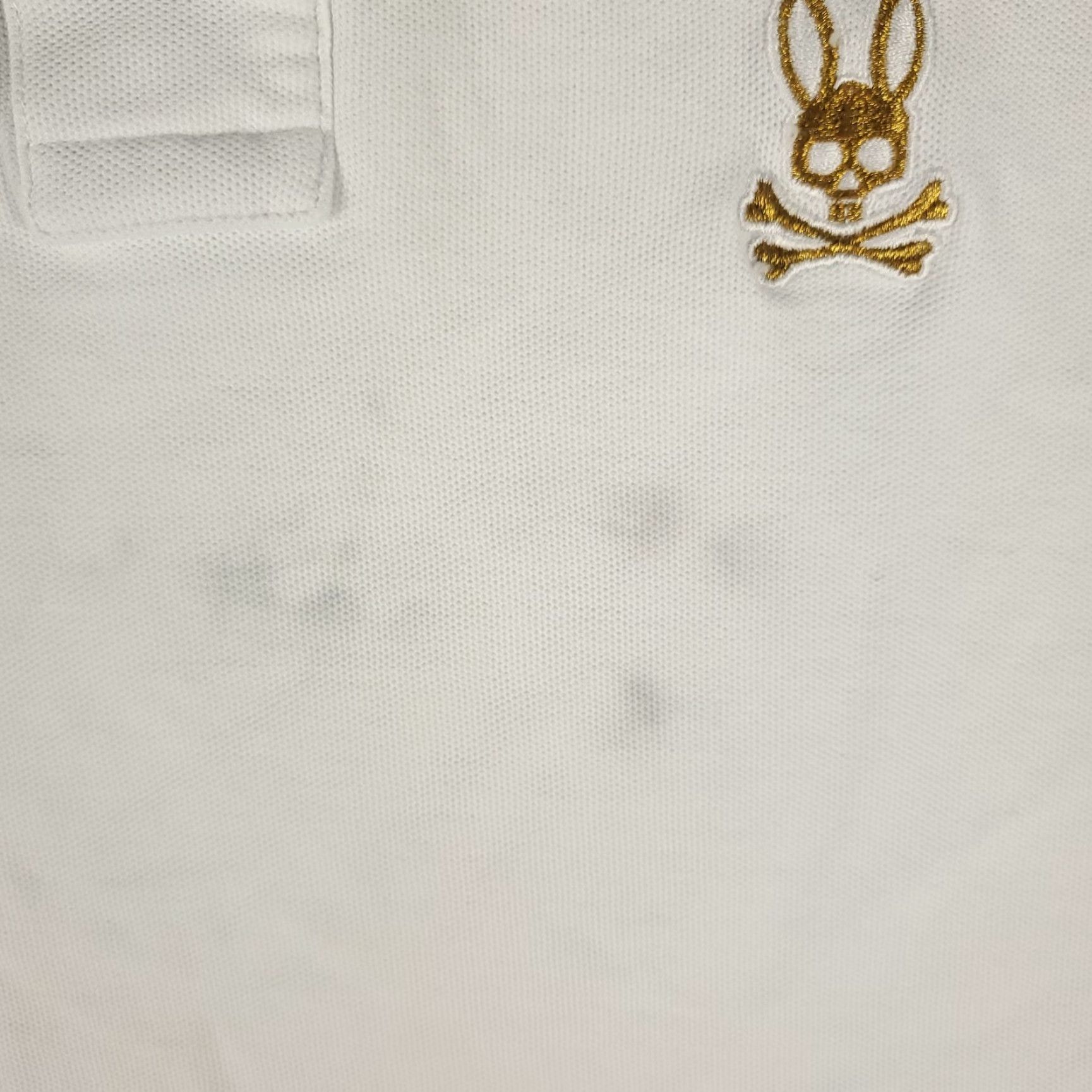Psycho Bunny VINTAGE Psycho Bunny Polo Shirt Mens Size 4 White Skull Crossbones Short Sleeve Polo Mens 4 White Psycho Bunny Shirt Men Size US S / EU 44-46 / 1 - 3 Thumbnail