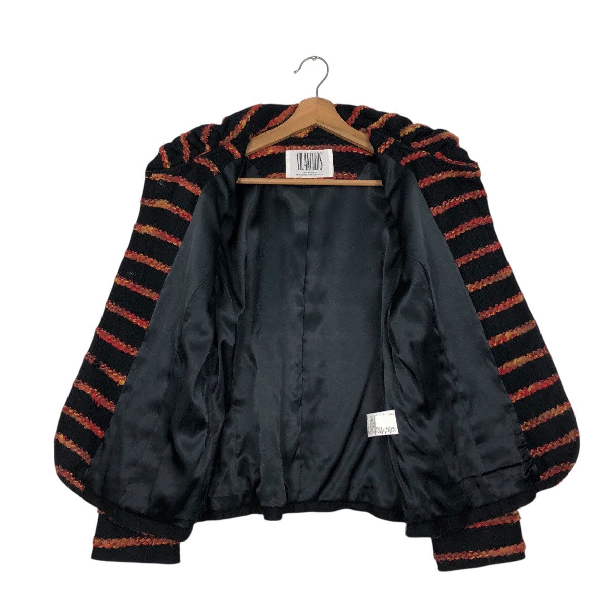 Japanese Brand Vilanculos 1982 Presented Multi-Color Bouclé Stripe Coat Size M / US 6-8 / IT 42-44 - 14 Thumbnail