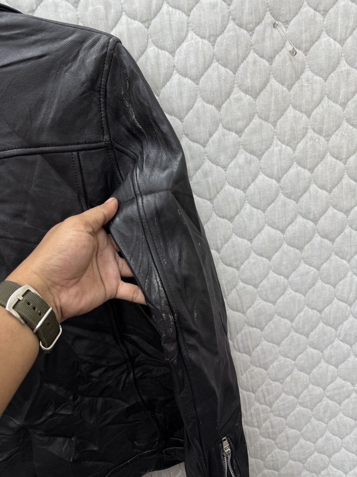 🔥🔥🔥ARCHIVE JACROSE DOUBLE COLLAR LEATHER PUNK JACKET