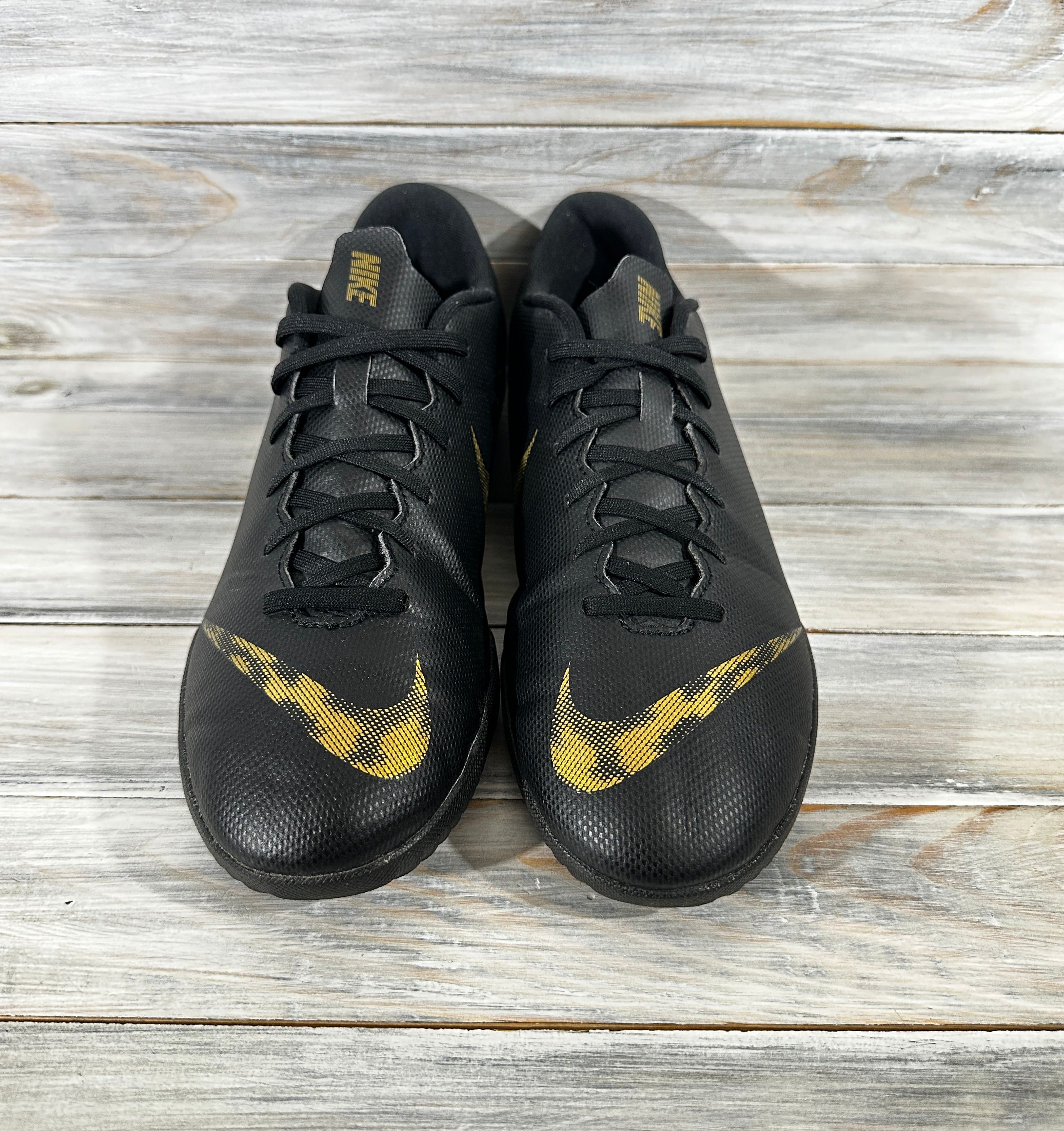 Nike Nike Vapor 12 Club IC Men's Football Futsal Shoes Black Gold Size US 8 / EU 41 - 3 Thumbnail