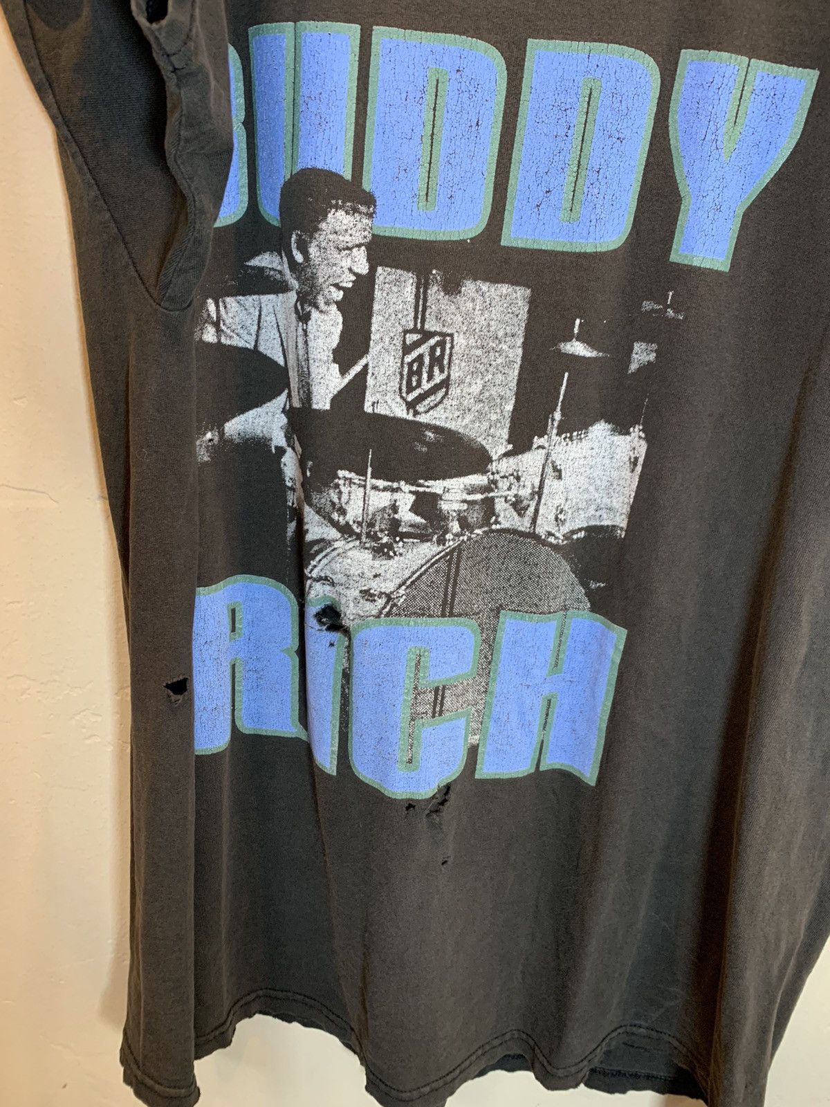 Band Tees × Vintage *RARE* Vintage Buddy Rich Zildjian Cymbals Jazz Art T-Shirt Size US L / EU 52-54 / 3 - 6 Thumbnail