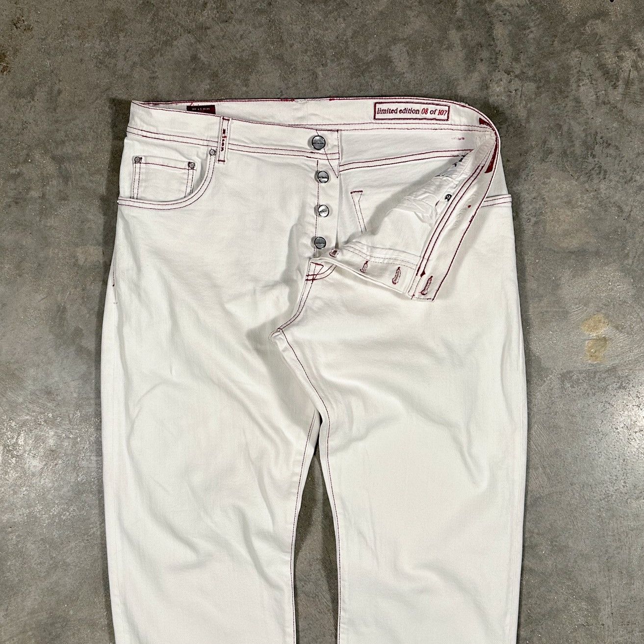 Kiton KITON Limited Edition Selvedge Denim Jeans In White Size US 40 / EU 56 - 4 Thumbnail