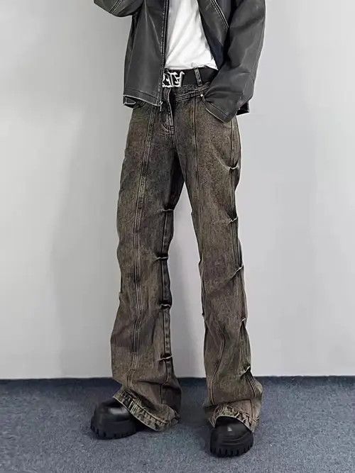 Other Street grunge washed micro-flared jeans Size US 33 - 1 Thumbnail