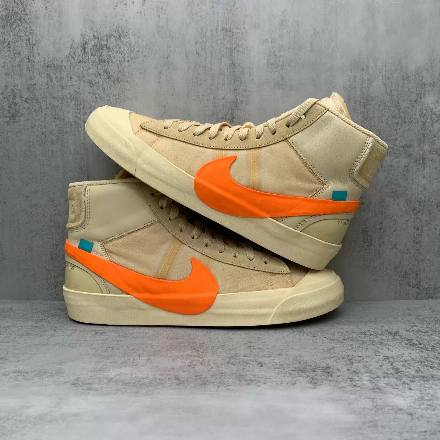 Nike OW x NK Blazer Halloween Cream HiTop 44 98N Size US 11 / EU 44 - 2 Thumbnail