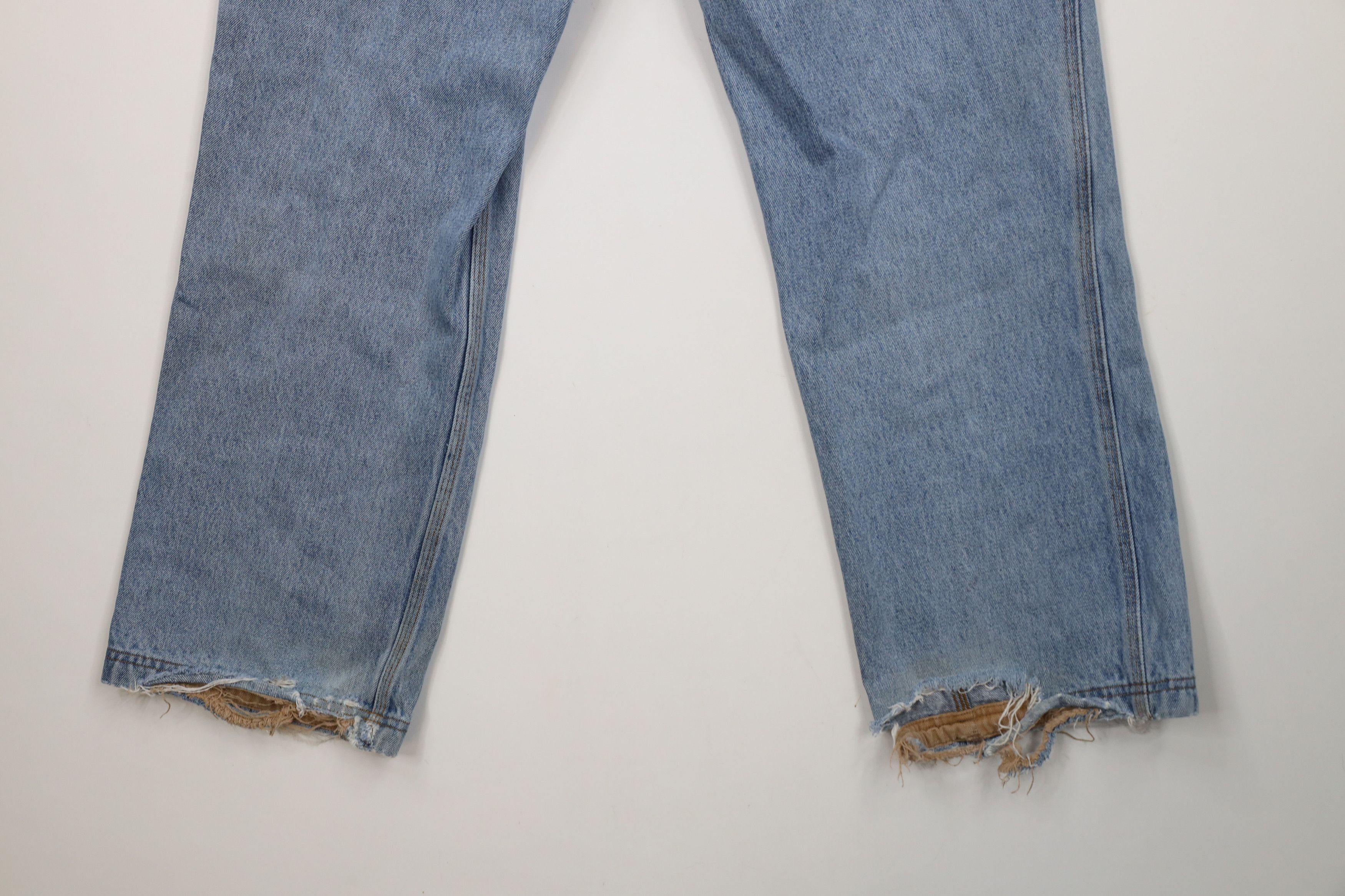 Duluth Trading Company × Vintage Duluth Trading Co Fit Thrashed Wide Leg Denim Jeans Blue Size US 35 - 14 Thumbnail