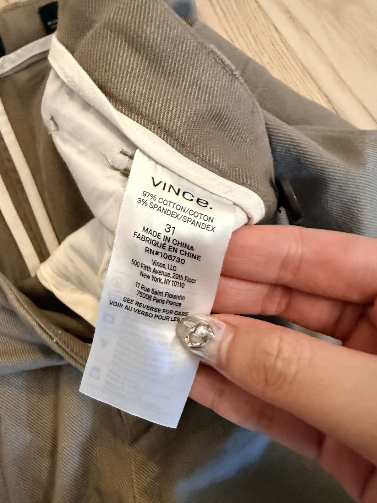 Vince khaki leg pocket pants size 31