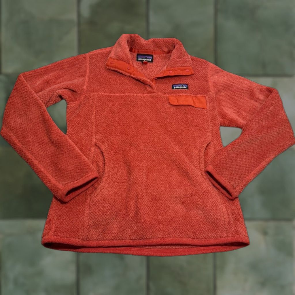 Patagonia Patagonia Women's Re-Tool Snap-T Polartec Fleece Pullover Jacket Orange Small Regular Women Size S / US 4 / IT 40 - 1 Thumbnail