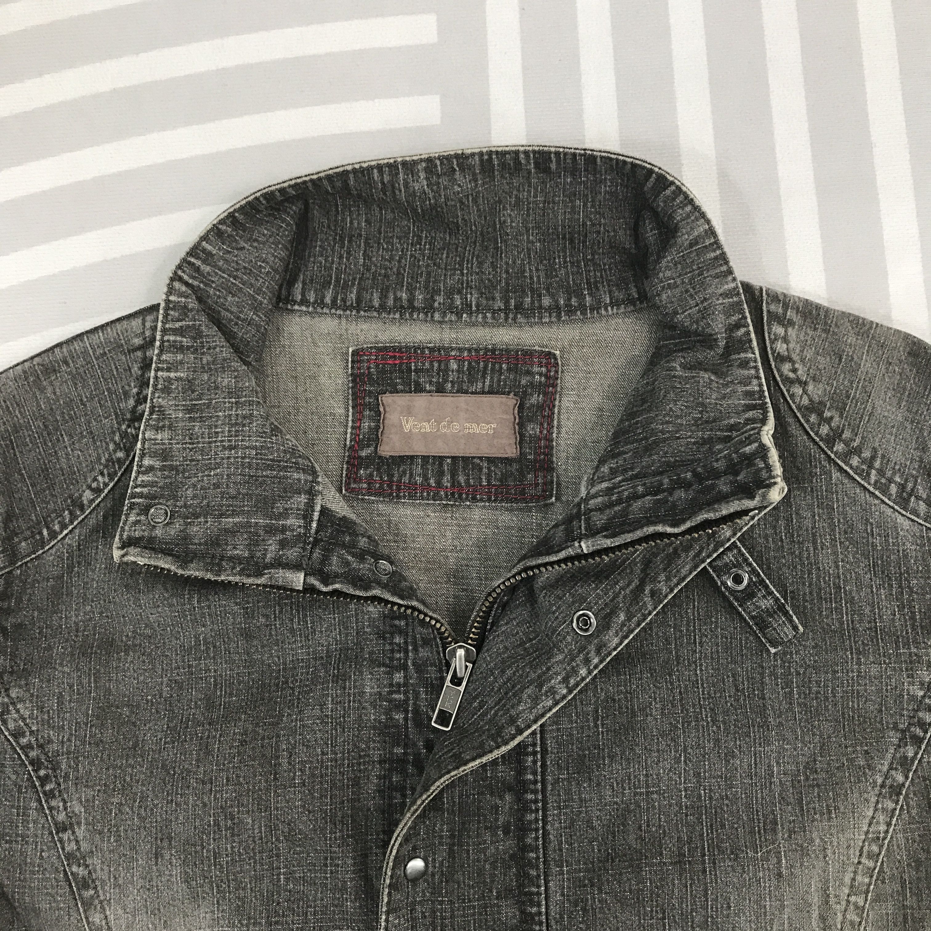 Japanese Brand × Vintage Vintage Vent De mer black Denim faded Jacket Size US M / EU 48-50 / 2 - 8 Thumbnail