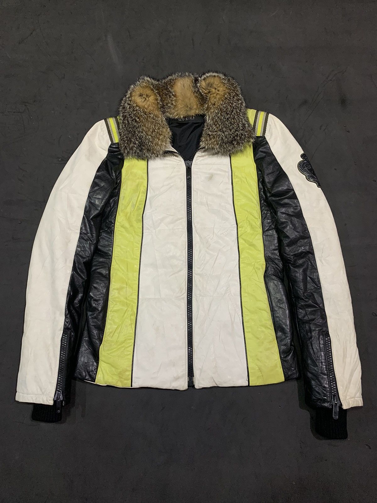 image of Bindingoffergucci Tomford Fur Jacket in Leather, Women's (Size Small)