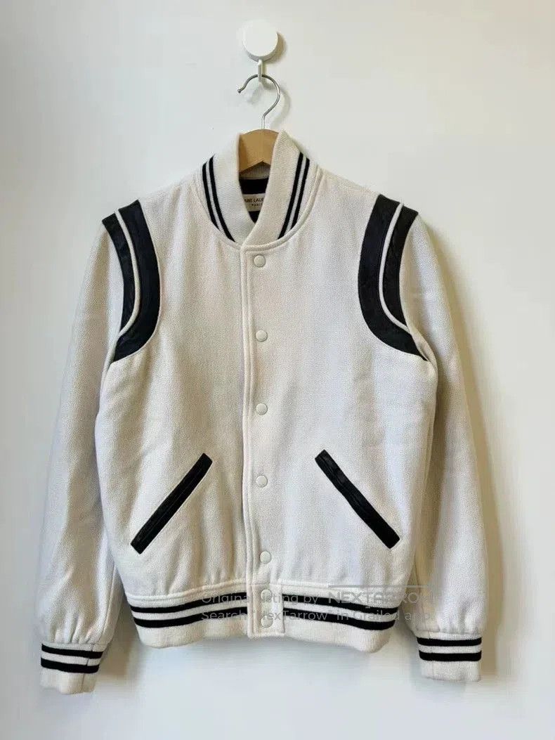 Saint Laurent Paris Saint Laurent Paris White Varsity Jacket. Size US XL / EU 56 / 4 - 1 Thumbnail