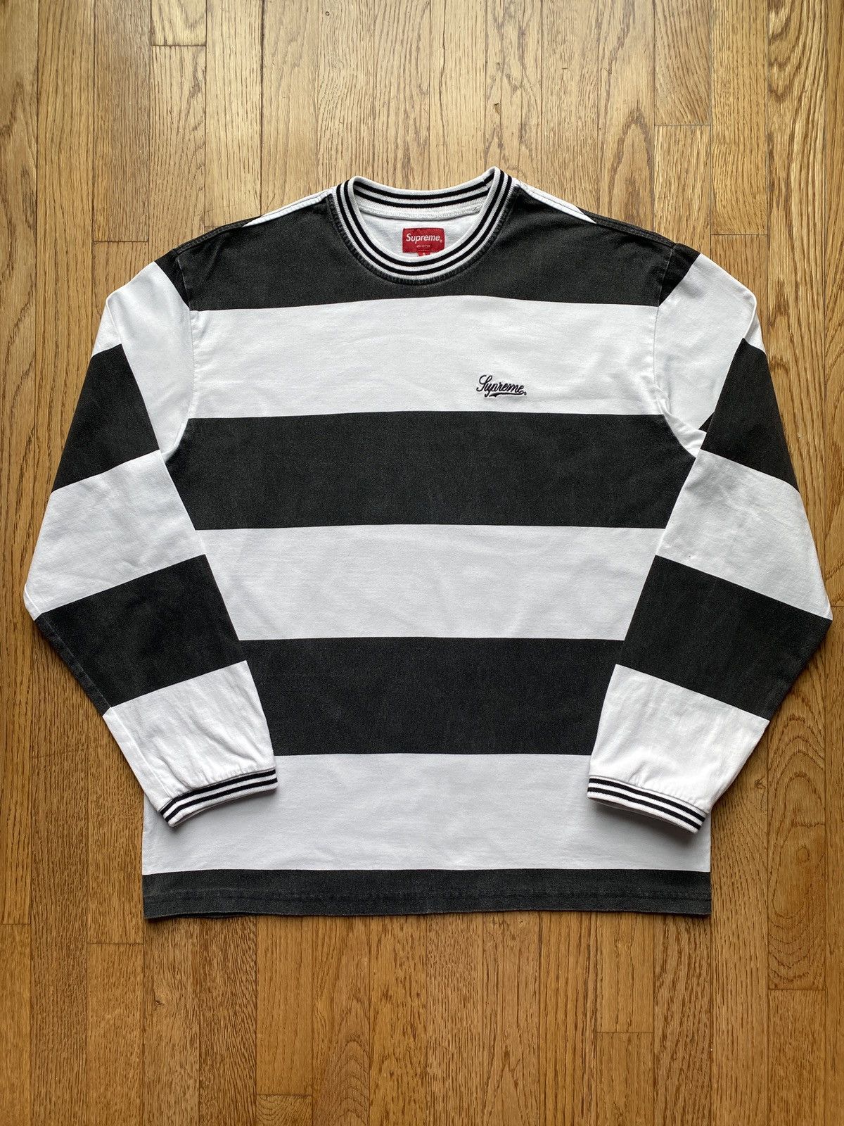 Supreme Supreme Printed Stripe Long Sleeve Top FW19 Sz S | Grailed