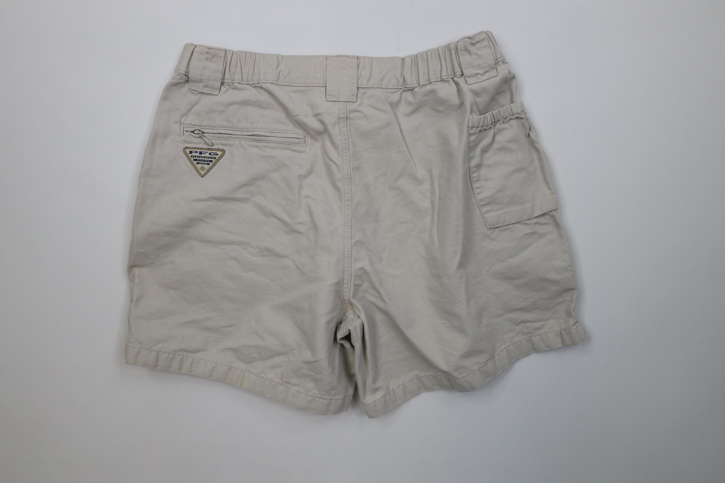 Columbia Vintage 90s Y2K Columbia Above Knee Cargo Shorts Stone Size 33" - 8 Thumbnail